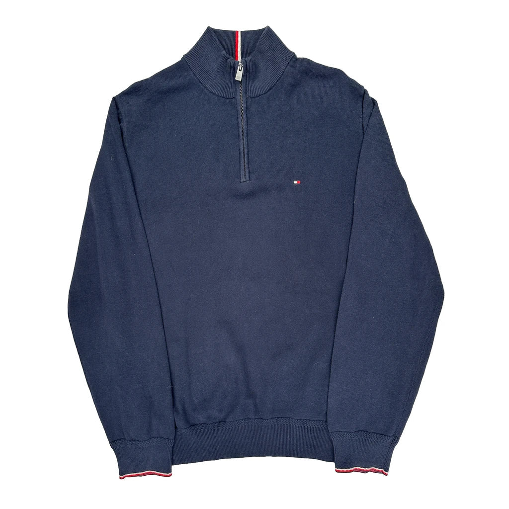 Buy Tommy Hilfiger 1/4 Zip - XL Navy Cotton Refurbished - $53.59 Tommy Hilfiger 1/4 Zip - XL Navy Cotton Refurbished - Thrifted (note: this is a term often used to describe second- refurbished available on Cerqular