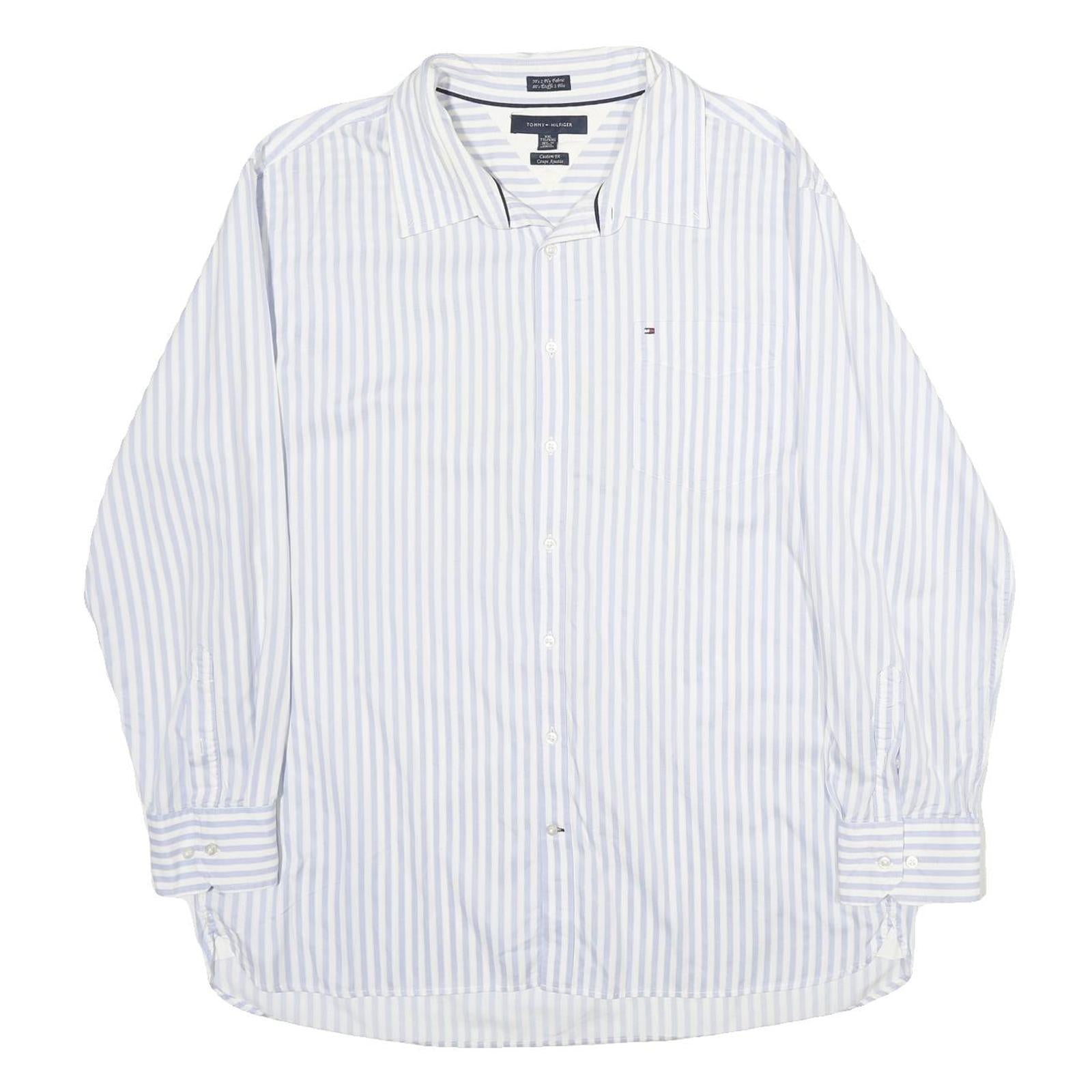 Buy TOMMY HILFIGER Mens Blue & White Stripe Shirt 2XL Classic Cotton Button-Up Refurbished - $29.89 TOMMY HILFIGER Mens Blue & White Stripe Shirt 2XL Classic Cotton Button-Up Refurbished - N/A refurbished available on Cerqular