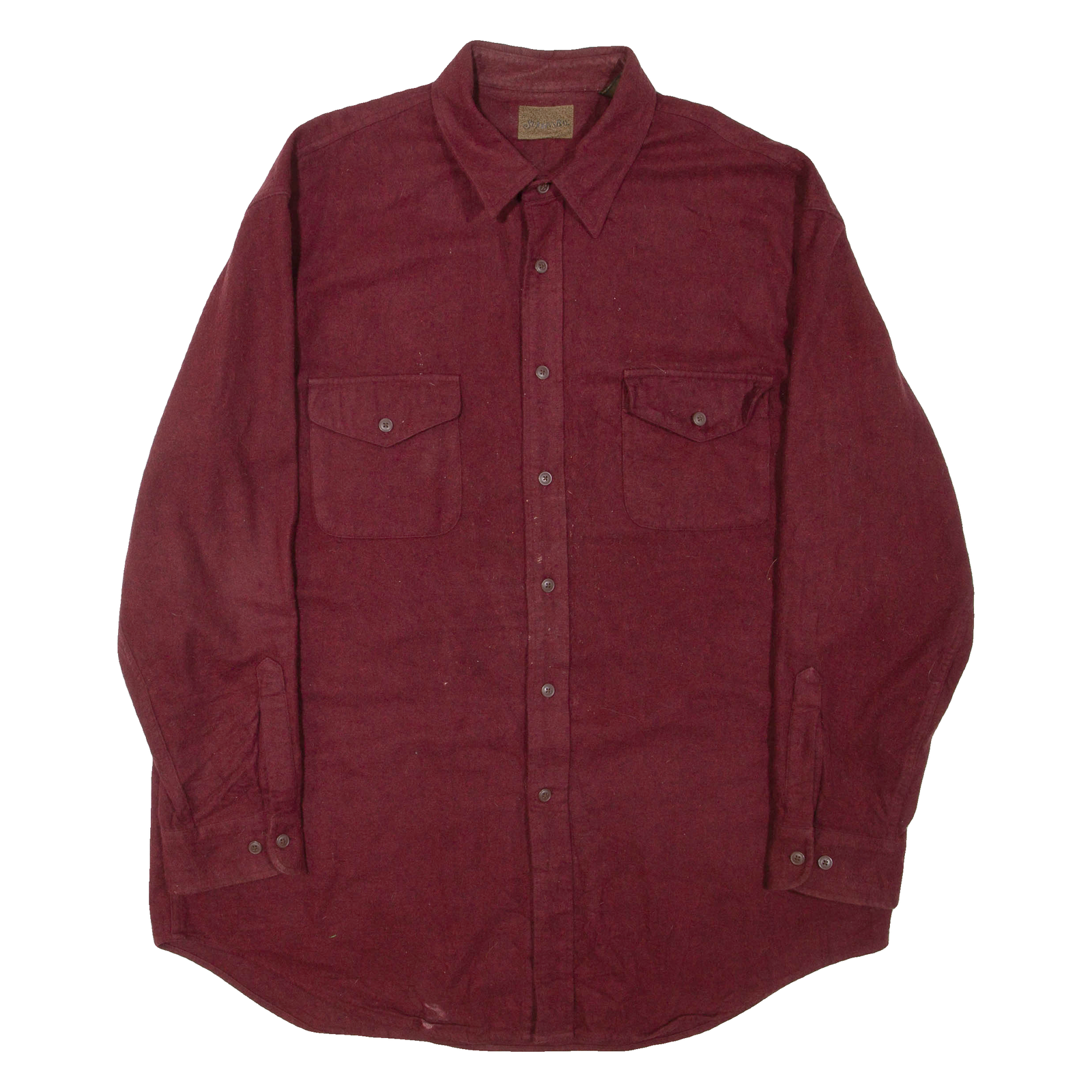 ST.JOHN'S BAY Mens Plain Shirt Maroon Long Sleeve XL Refurbished - N/A refurbished available on Cerqular