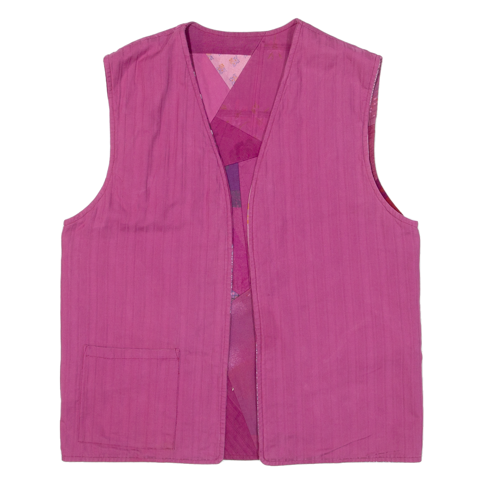 Reversible Womens Gilet Pink Patchwork M Refurbished - N/A refurbished available on Cerqular