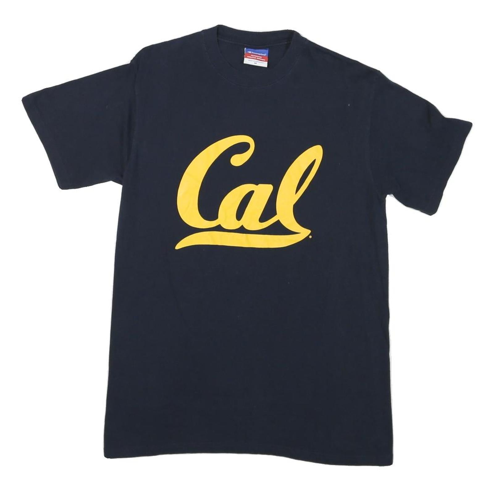 CHAMPION Mens Navy Blue Cal Graphic T-Shirt M Short Sleeve Crew Neck Cotton Refurbished - N/A refurbished available on Cerqular