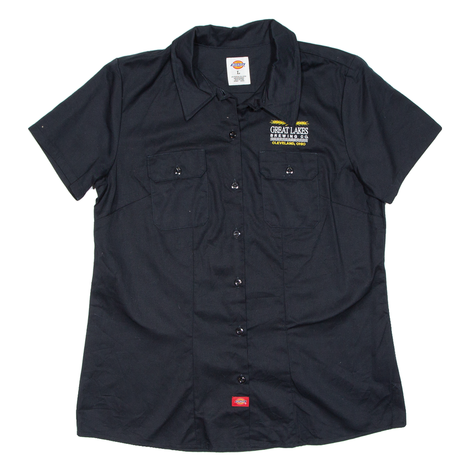 DICKIES Womens Worker Shirt Black L Refurbished - N/A refurbished available on Cerqular
