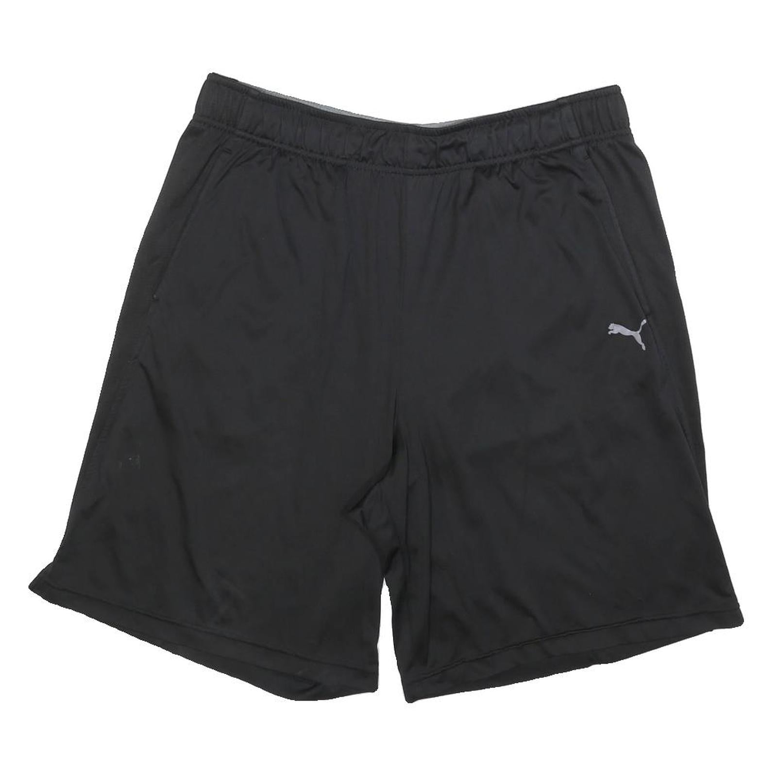 PUMA Mens Black Casual Shorts L W34 Polyester Blend Sports Logo Refurbished - N/A refurbished available on Cerqular