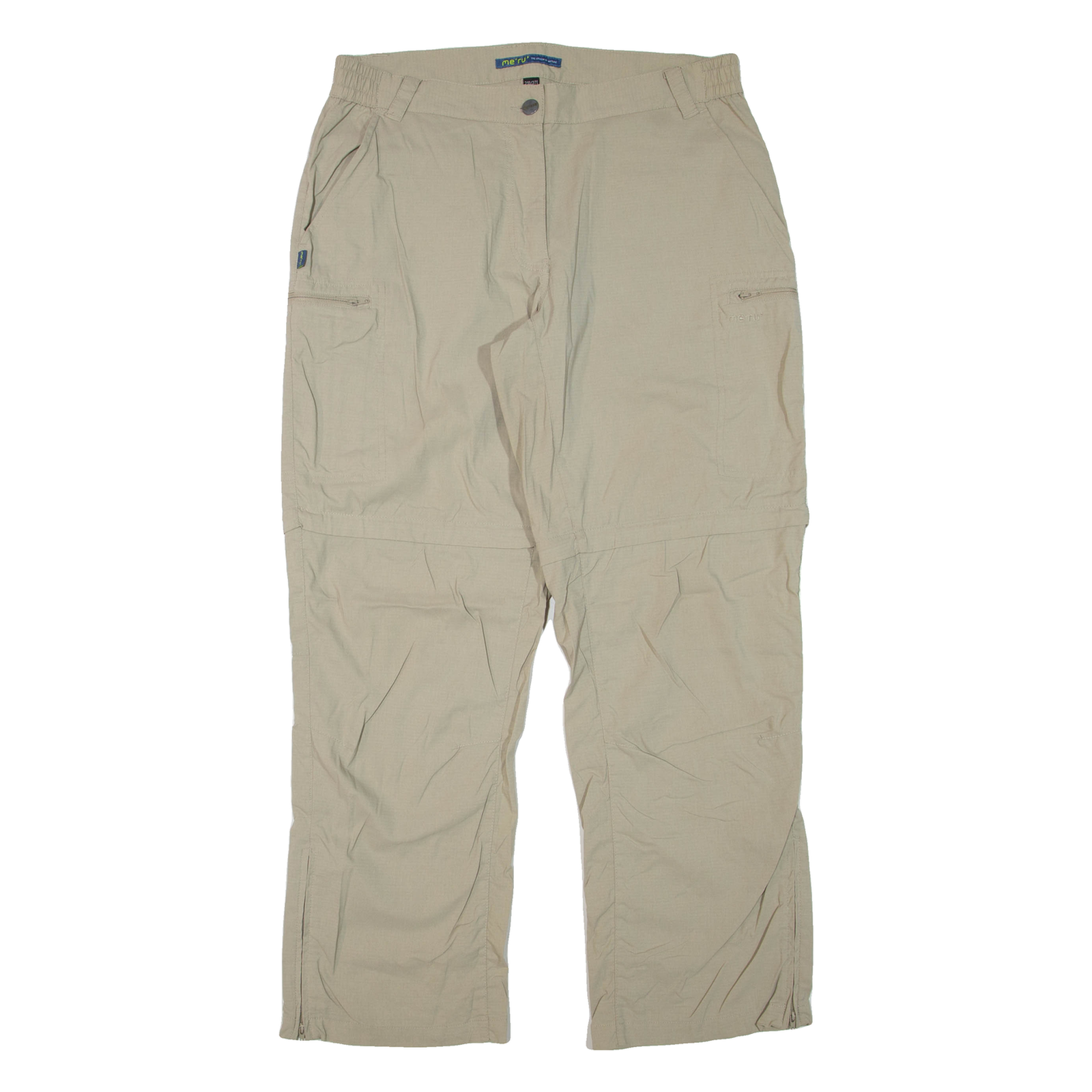 ME RU Womens Trousers Beige Regular Straight Nylon W34 L30 Refurbished - N/A refurbished available on Cerqular