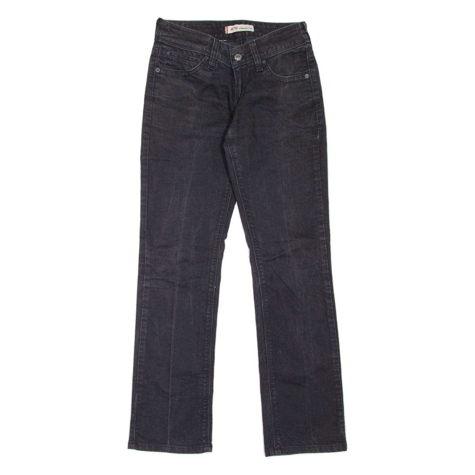 LEVI'S 470 Womens Jeans Black Regular Straight W27 L32 Refurbished - N/A refurbished available on Cerqular