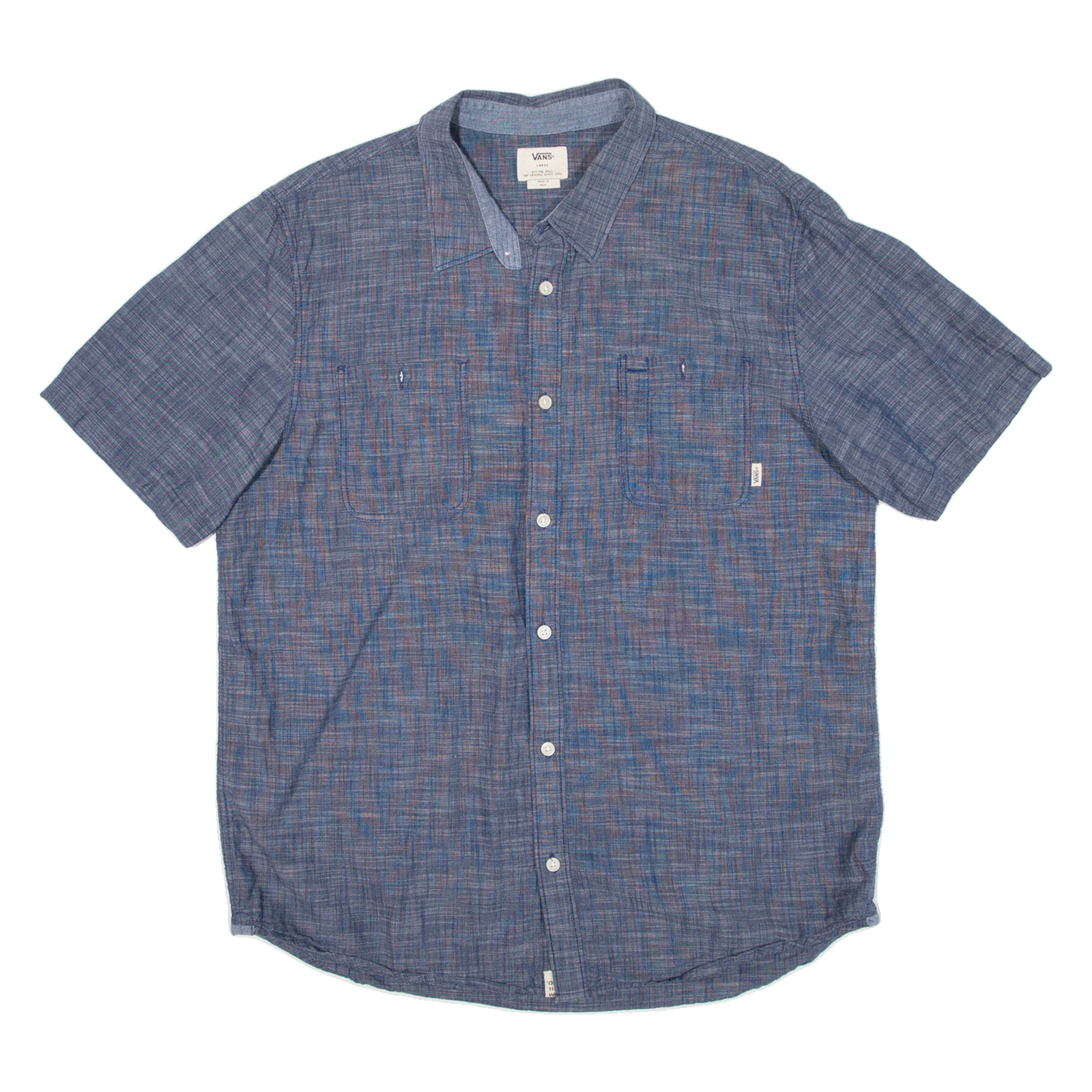 VANS Mens Plain Shirt Blue L Refurbished - N/A refurbished available on Cerqular