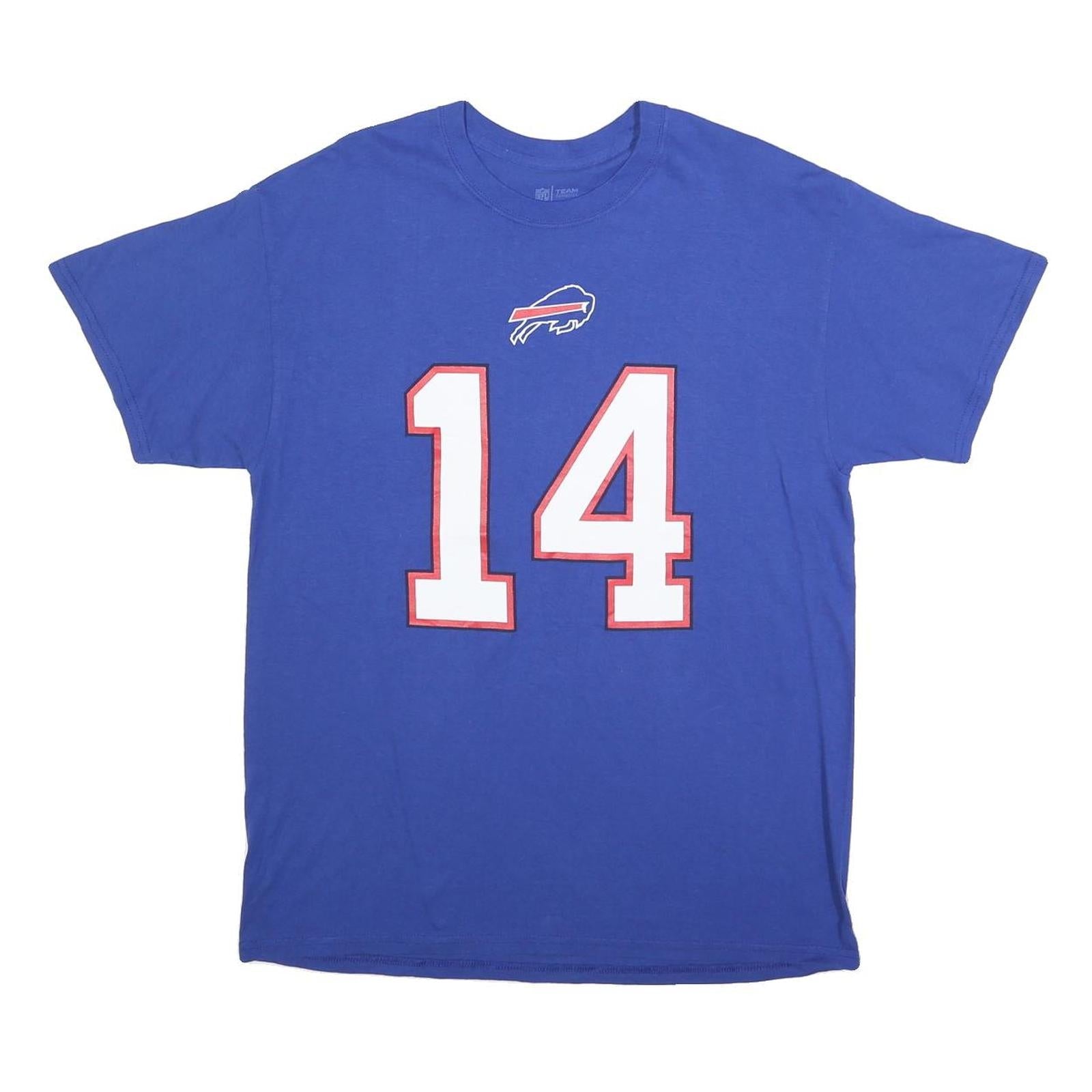 NFL Mens Blue Buffalo Bills Diggs Graphic T-Shirt L Short Sleeve Crew Neck Refurbished - N/A refurbished available on Cerqular