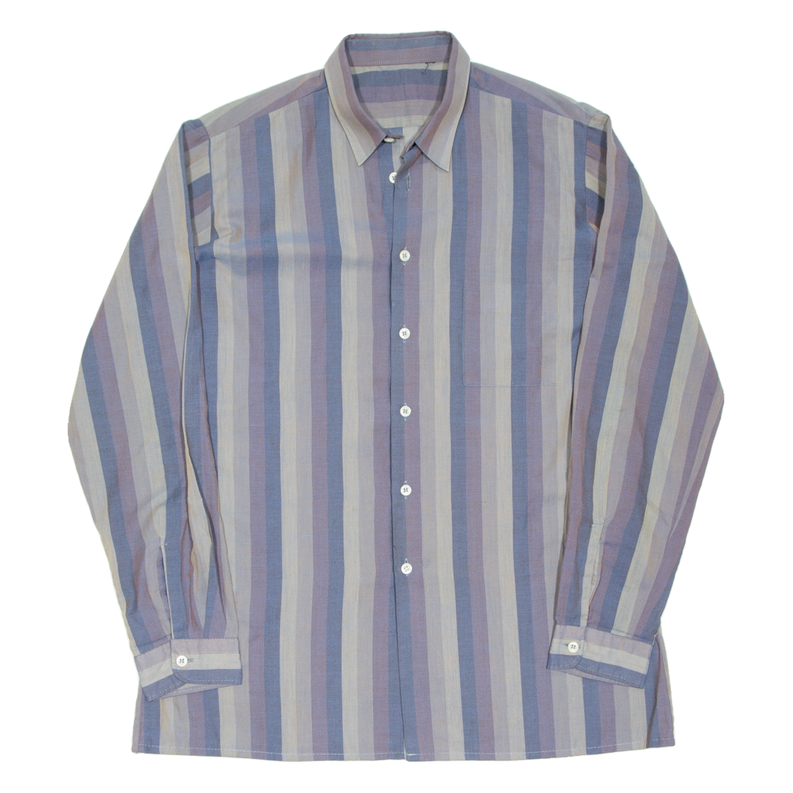 Mens Shirt Purple Striped Long Sleeve L Refurbished - N/A refurbished available on Cerqular
