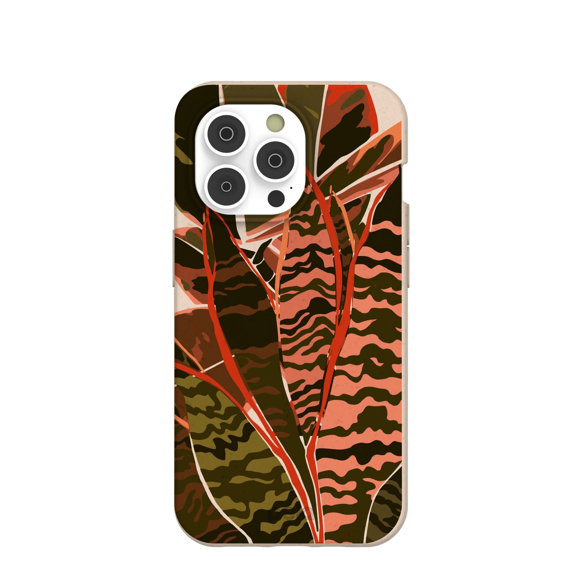 Seashell Foliage iPhone 14 Pro Case Refurbished - Pela Case refurbished available on Cerqular