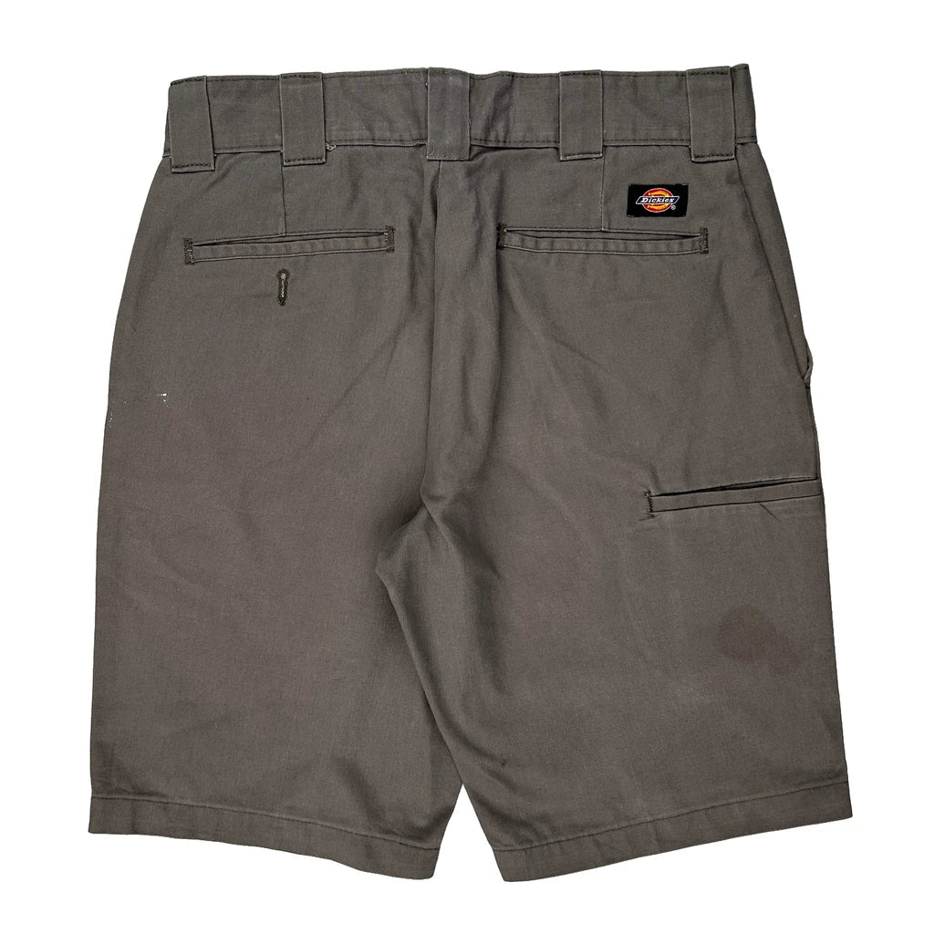 Dickies Slim Fit Chino Shorts - 32W 9L Grey Polyester Blend Refurbished - Thrifted (note: this is a term often used to describe second- refurbished available on Cerqular