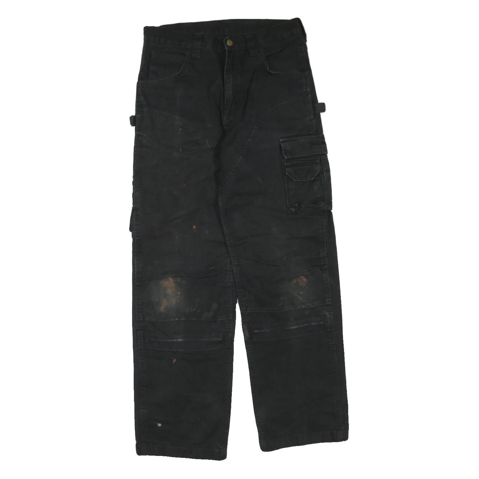 CARHARTT Womens Black Regular Fit Straight Leg Trousers W30 L30 Workwear Cargo Refurbished - N/A refurbished available on Cerqular