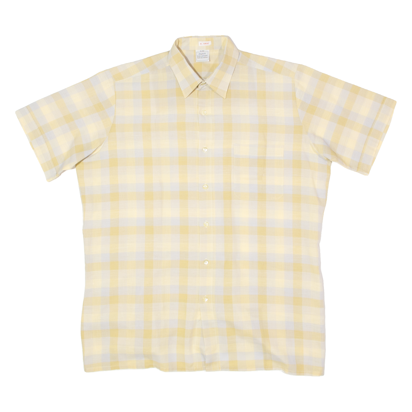 Mens Shirt Yellow 90s Plaid XL Refurbished - N/A refurbished available on Cerqular