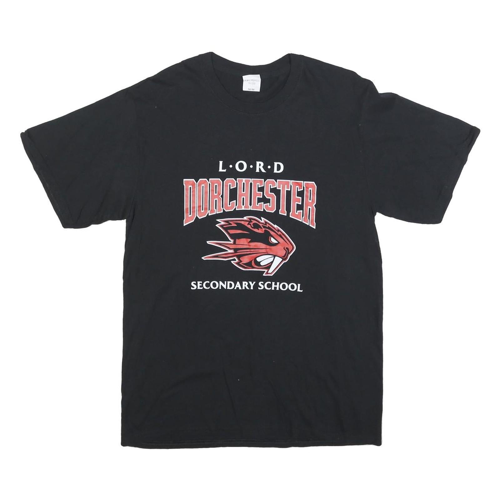 ATC Mens Black Lord Dorchester School Graphic T-Shirt M Short Sleeve Crew Neck Refurbished - N/A refurbished available on Cerqular