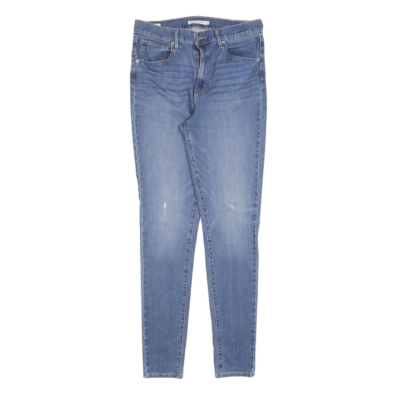 LEVI'S Womens Blue Slim Skinny Denim Light Wash W31 L32 Zip Cotton Blend Jeans Refurbished - N/A refurbished available on Cerqular