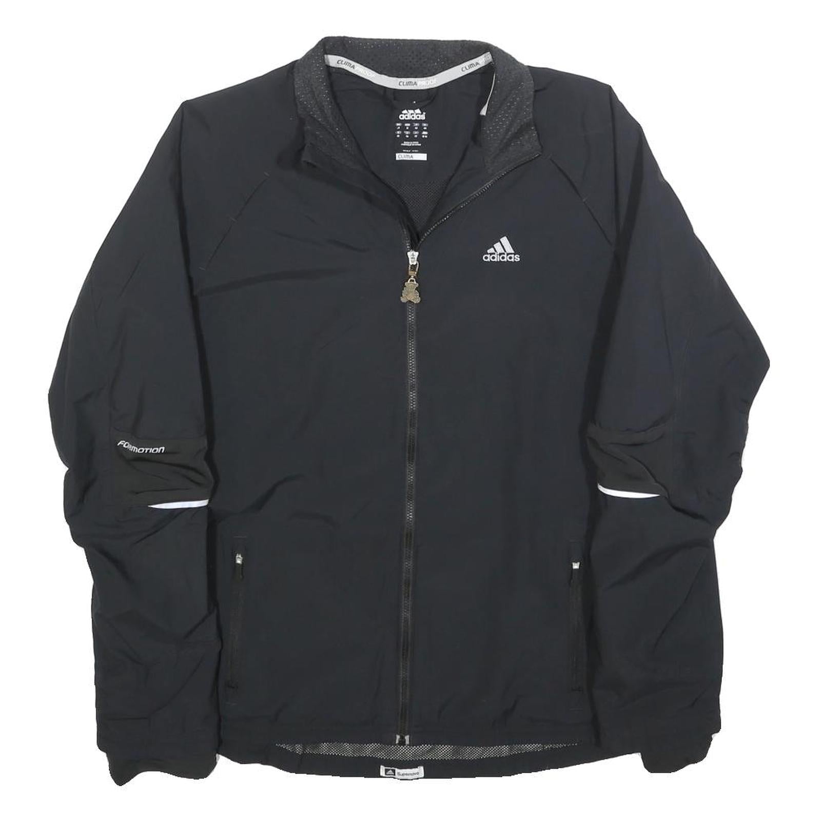 ADIDAS Womens Black ClimaProof Jacket UK 14 Polyester Blend Zip Athletic Refurbished - N/A refurbished available on Cerqular