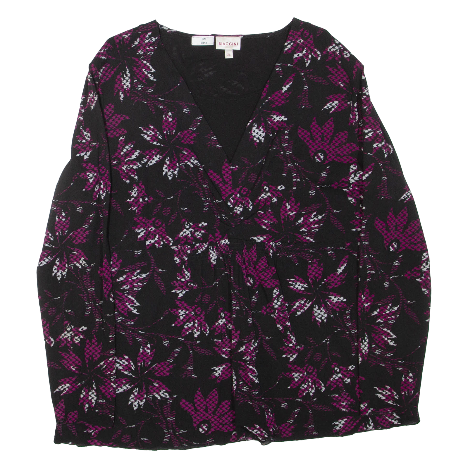 Buy BIAGGINI Womens Printed Top Black V-Neck Long Sleeve Floral XL Refurbished - $16.89 BIAGGINI Womens Printed Top Black V-Neck Long Sleeve Floral XL Refurbished - N/A refurbished available on Cerqular