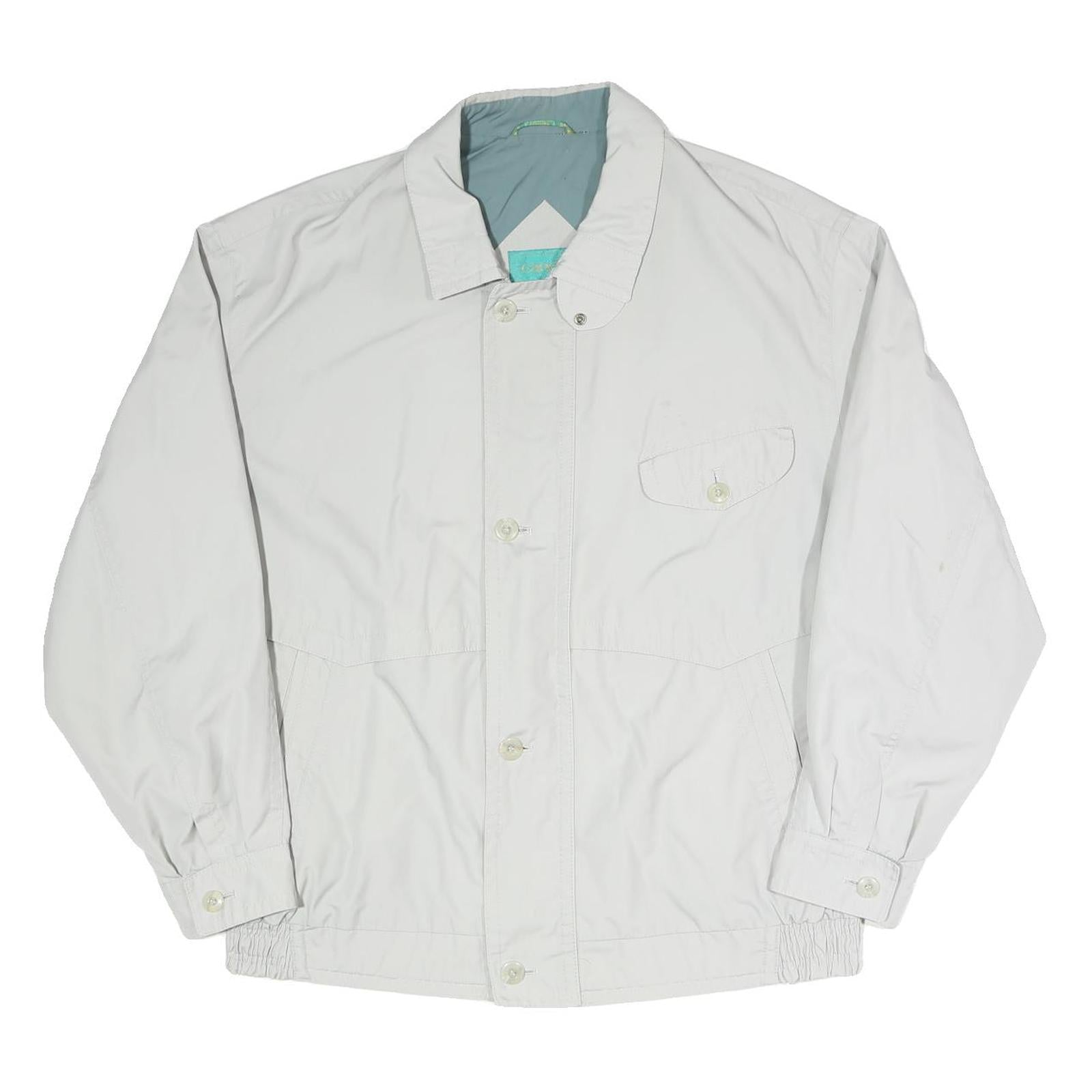 CANDA Mens White Button Cotton Blend Jacket XL Plain Casual Outerwear Refurbished - N/A refurbished available on Cerqular