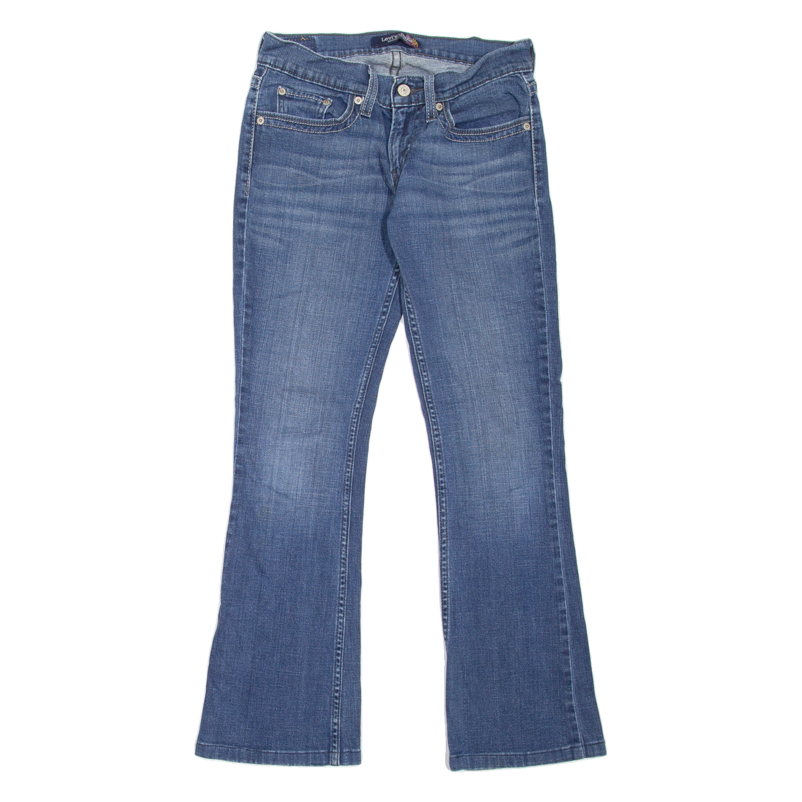 LEVI'S Womens Jeans Blue Regular Bootcut Stone Wash W26 L28 Refurbished - N/A refurbished available on Cerqular