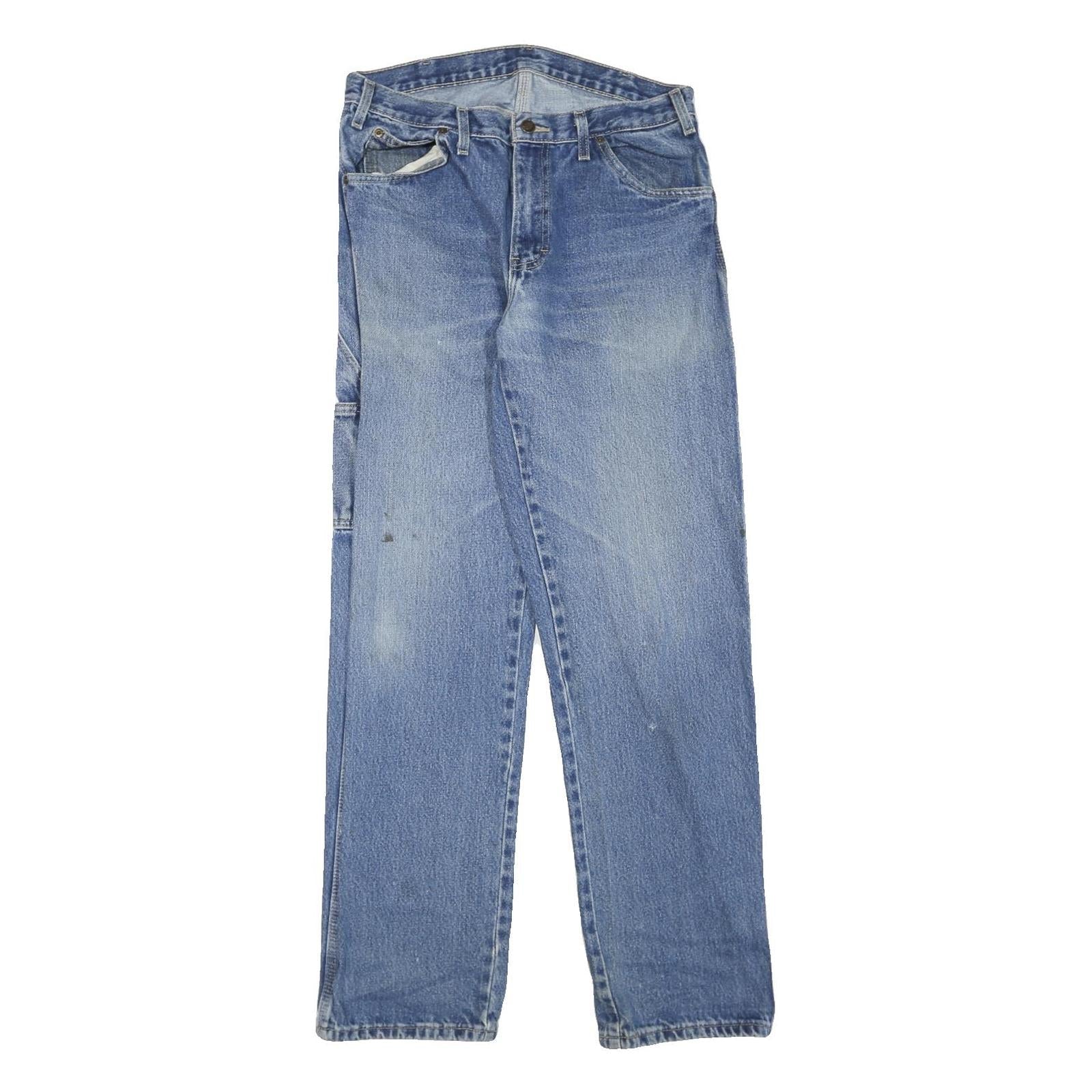 DICKIES Womens Regular Fit Straight Leg Denim Blue Cotton Blend Jeans W32 L34 Refurbished - N/A refurbished available on Cerqular