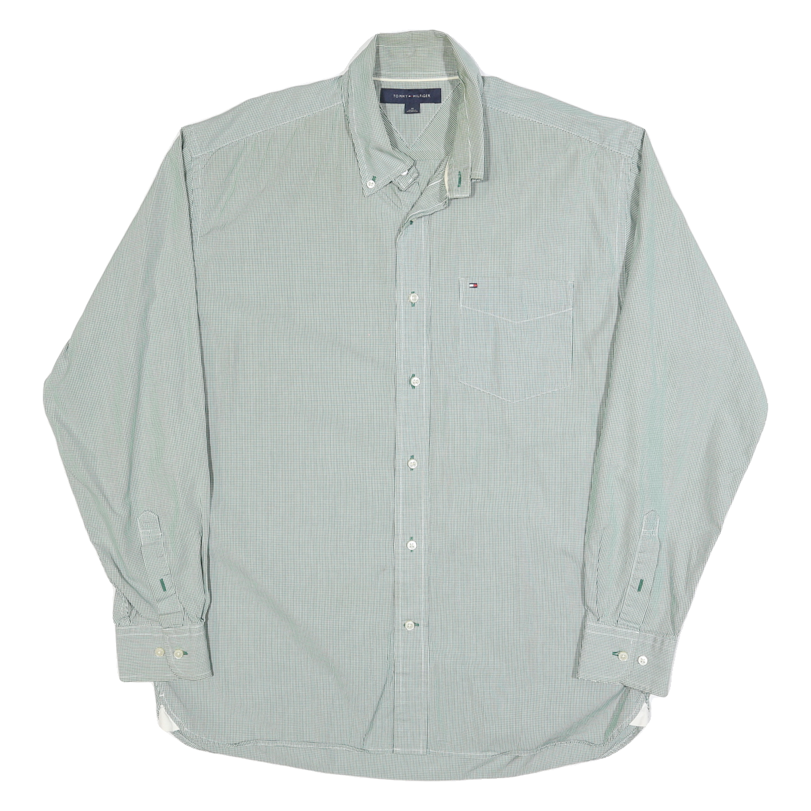 Buy TOMMY HILFIGER Mens Green Check Shirt M Classic Fit Button-Down Collar Long Refurbished - $28.59 TOMMY HILFIGER Mens Green Check Shirt M Classic Fit Button-Down Collar Long Refurbished - N/A refurbished available on Cerqular