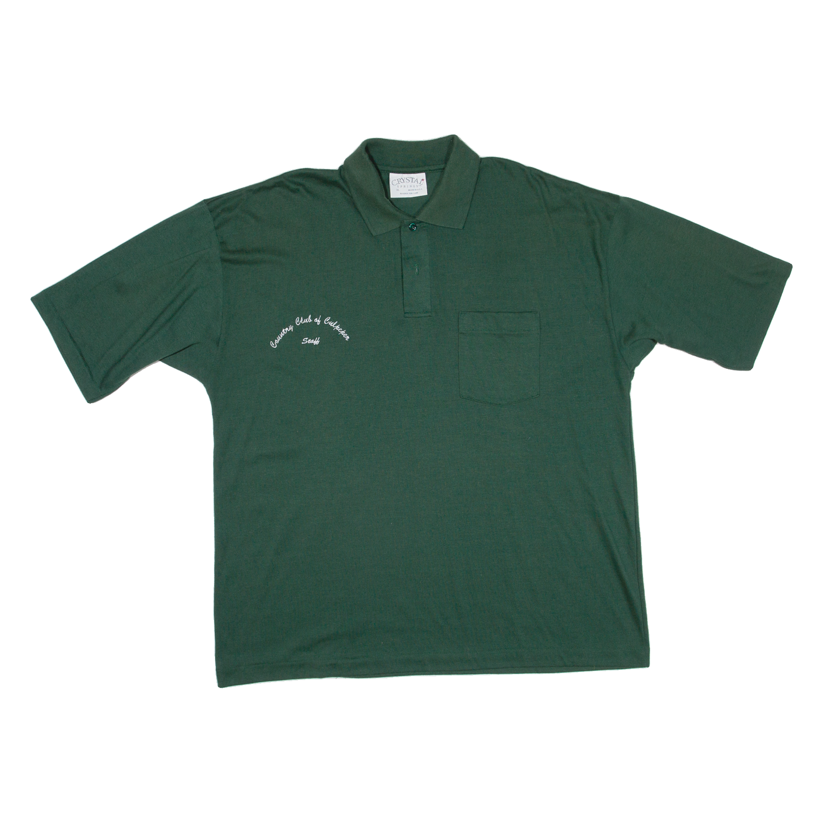 CRYSTAL Mens Polo Shirt Green XL Refurbished - N/A refurbished available on Cerqular