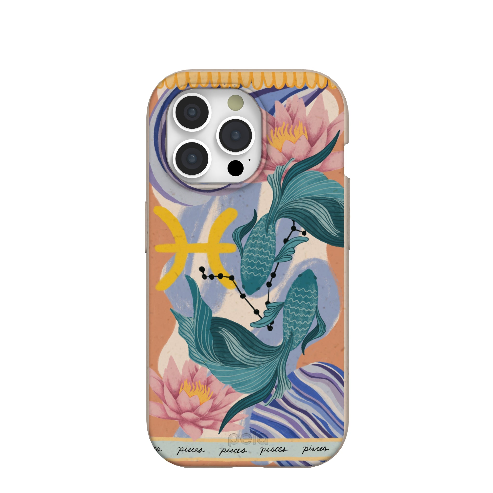 Seashell Pisces Fish iPhone 15 Pro Case Refurbished - Pela Case refurbished available on Cerqular