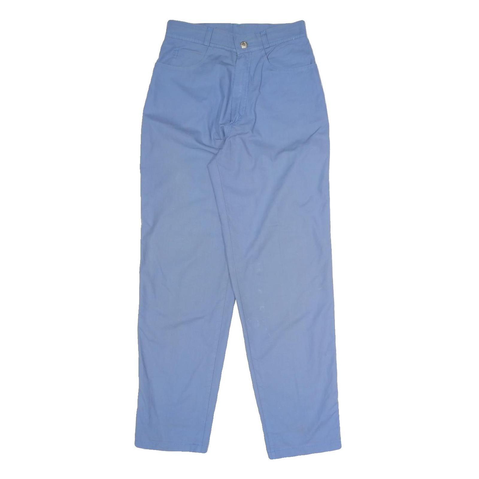 GARRY Mens Cotton Blend Blue Regular Fit Straight Leg Trousers W26 L29 Refurbished - N/A refurbished available on Cerqular