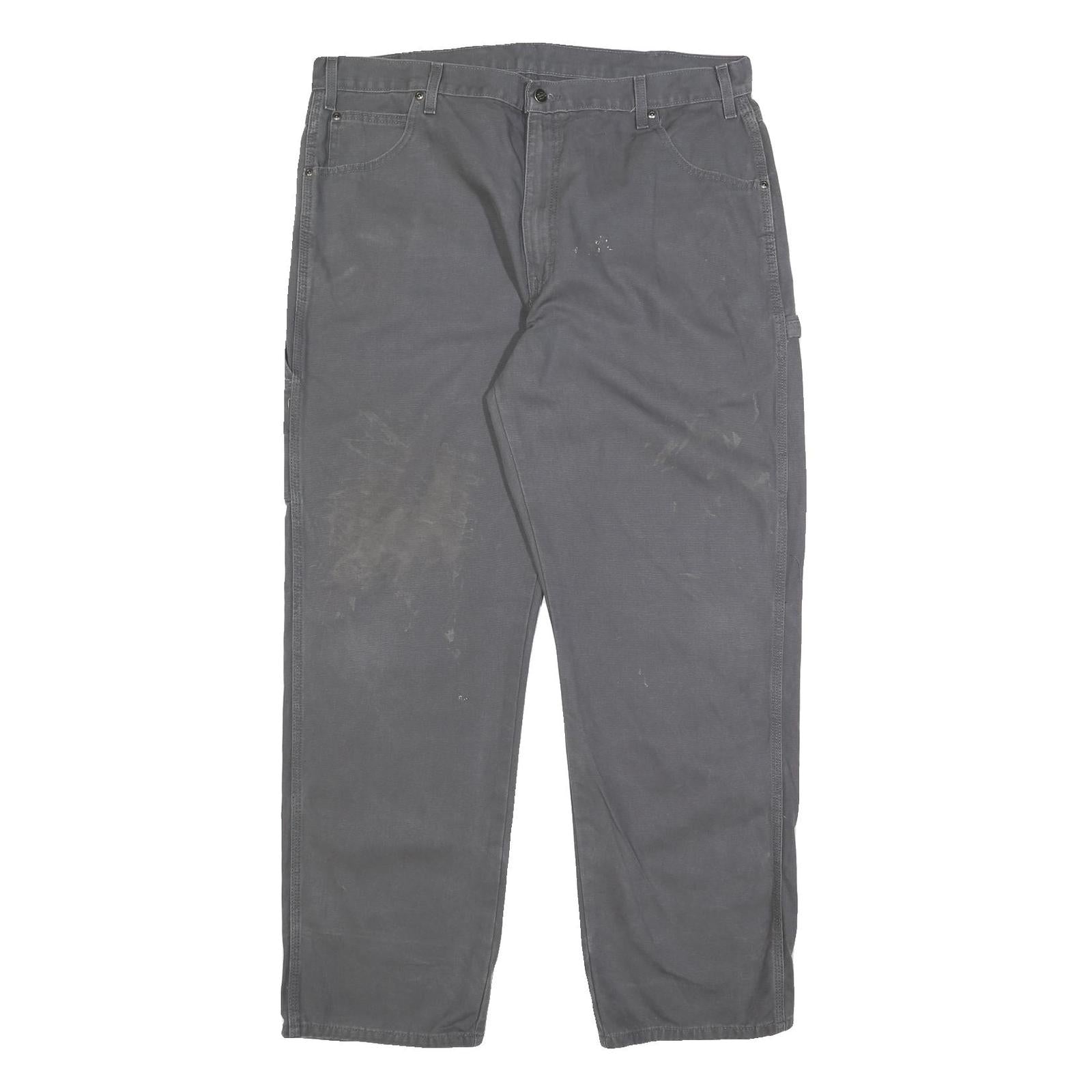 DICKIES Mens Cotton Blend Relaxed Grey Workwear Trousers W40 L32 Utility Refurbished - N/A refurbished available on Cerqular