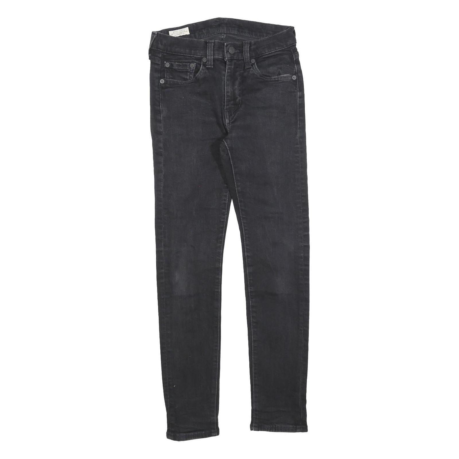 LEVI'S 519 Mens Jeans Black Slim Skinny Denim Medium W28 L27 Cotton Blend Zip Refurbished - N/A refurbished available on Cerqular