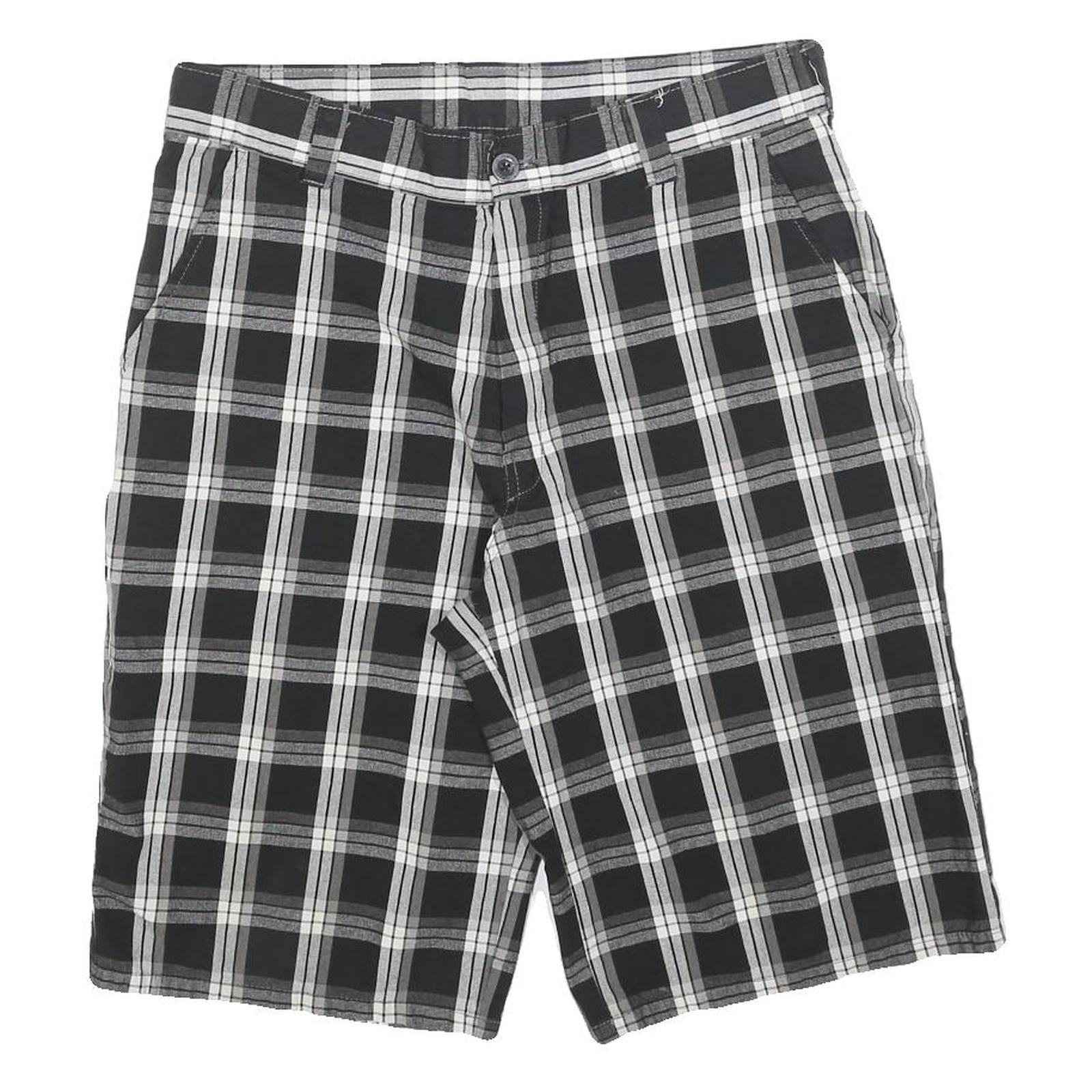 DICKIES Mens Shorts Black & Grey Check Casual M W32 Cotton Blend Smart Refurbished - N/A refurbished available on Cerqular