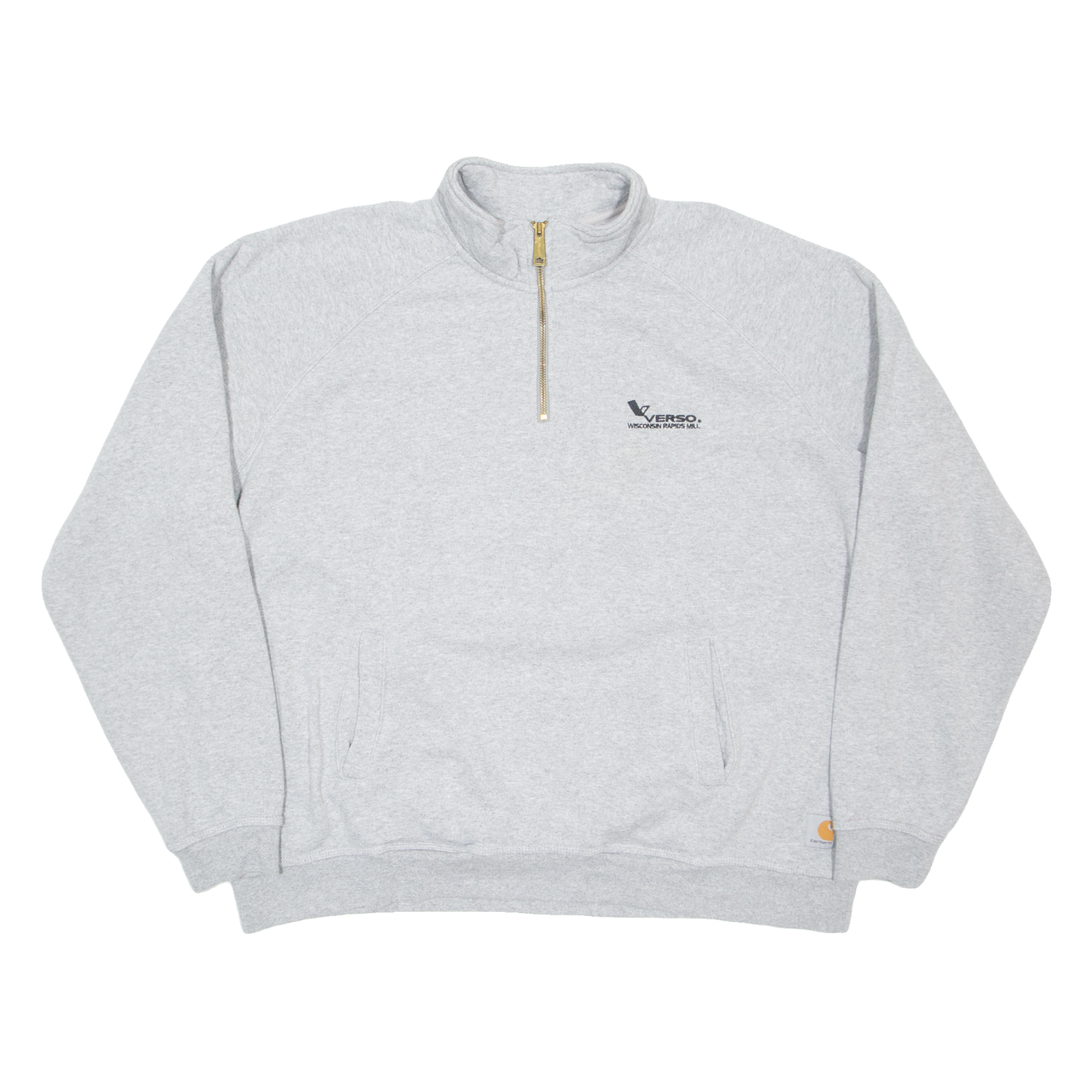 CARHARTT Relaxed Fit Verso Wisconsin Rapids Mill Mens Sweatshirt Grey USA 2XL Refurbished - N/A refurbished available on Cerqular