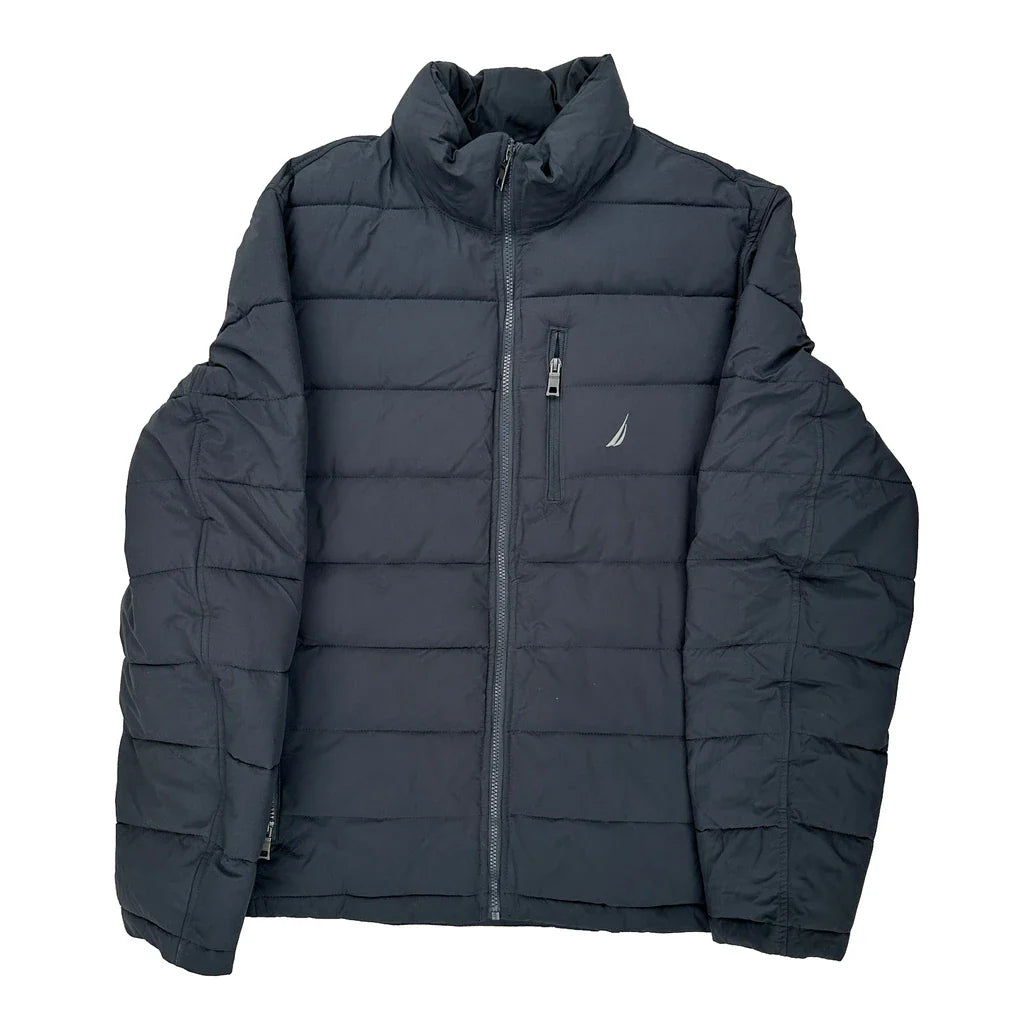 Nautica Puffer - XL Black Polyester Refurbished - Thrifted (note: this is a term often used to describe second- refurbished available on Cerqular