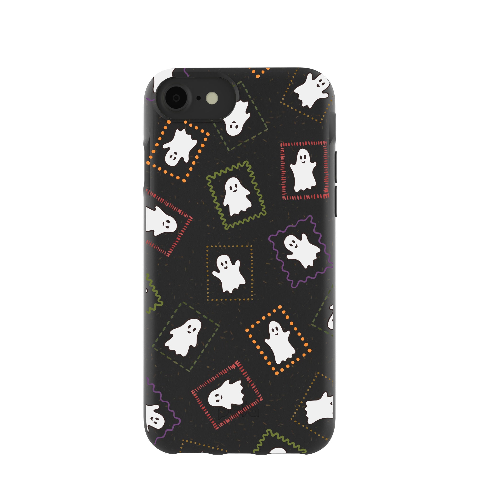 Black Ghost Stamps iPhone 6/6s/7/8/SE Case Refurbished - Pela Case refurbished available on Cerqular