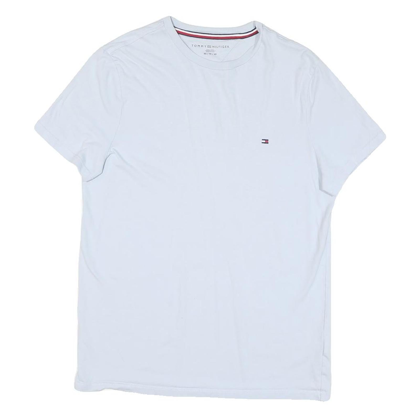 TOMMY HILFIGER Womens White XS T-Shirt Short Sleeve Crew Neck Classic Cotton Refurbished - N/A refurbished available on Cerqular