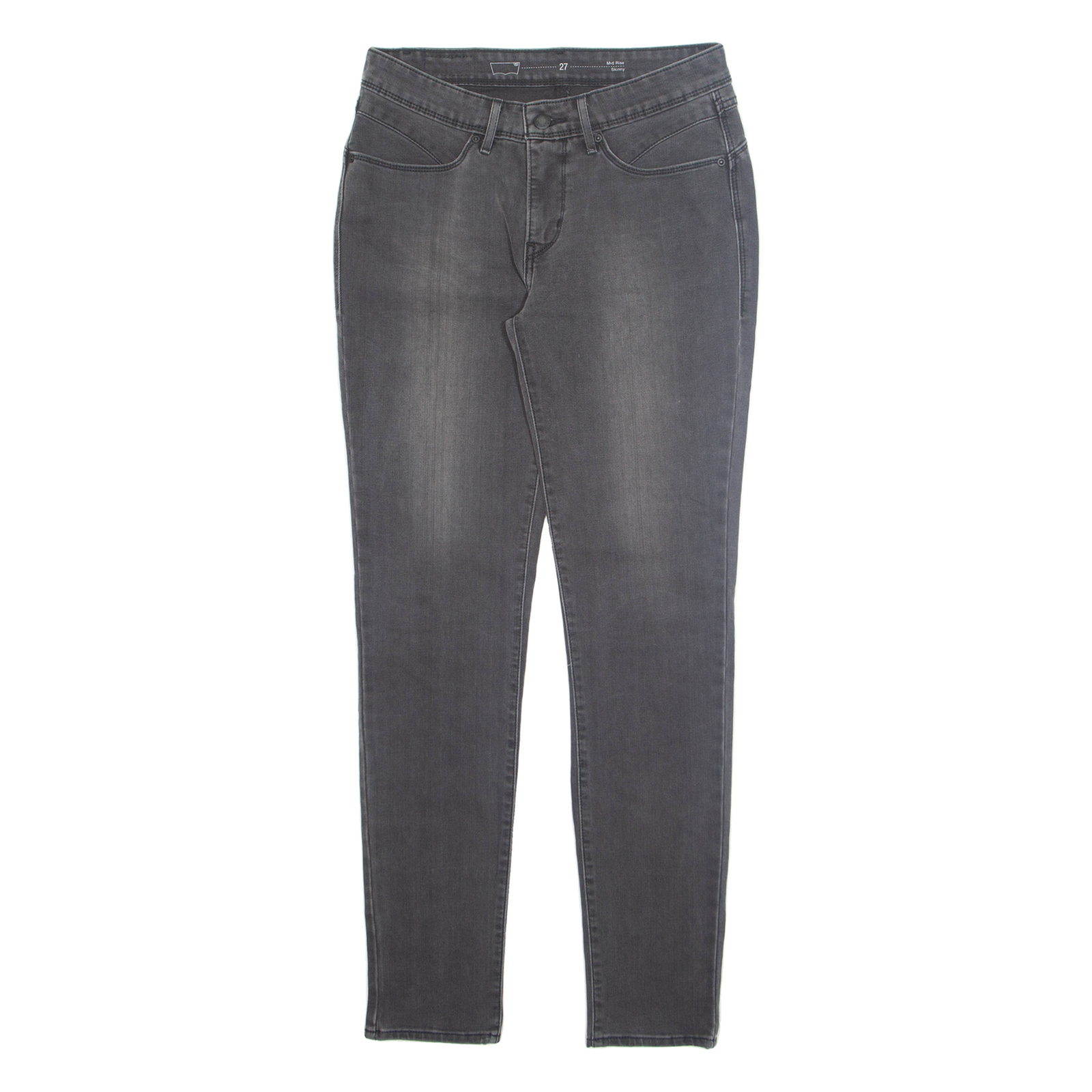 LEVI'S Womens Jeans Grey Regular Skinny W27 L32 Refurbished - N/A refurbished available on Cerqular