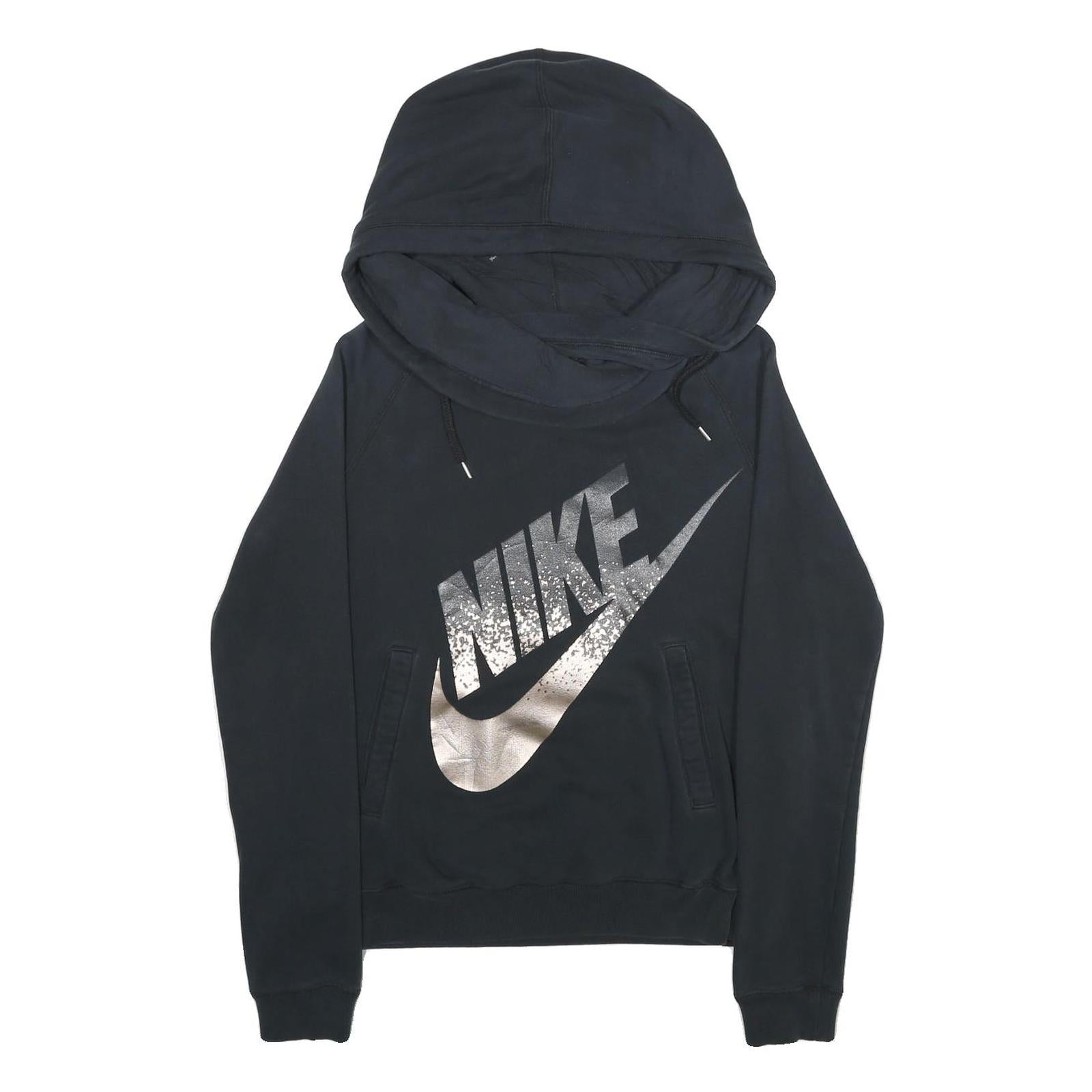 NIKE Womens Black Hoodie S Cotton Blend Pullover Hooded Sweatshirt Refurbished - N/A refurbished available on Cerqular