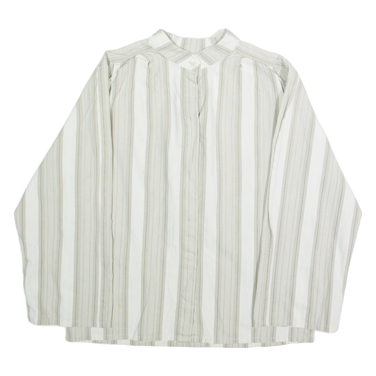 HAMMER Womens Printed Blouse Grey Long Sleeve Striped L Refurbished - N/A refurbished available on Cerqular