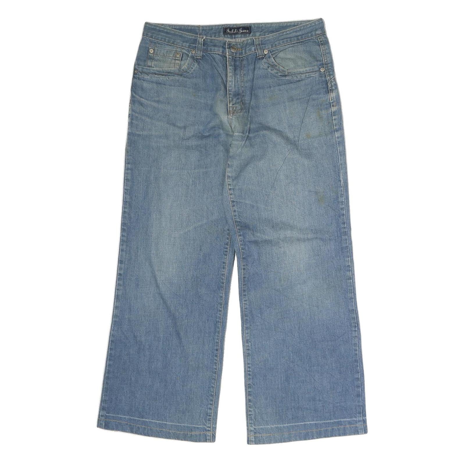 ICEKEKI JEAN Mens Jeans Blue Regular Wide-Leg Denim Medium W32 L27 Classic Refurbished - N/A refurbished available on Cerqular