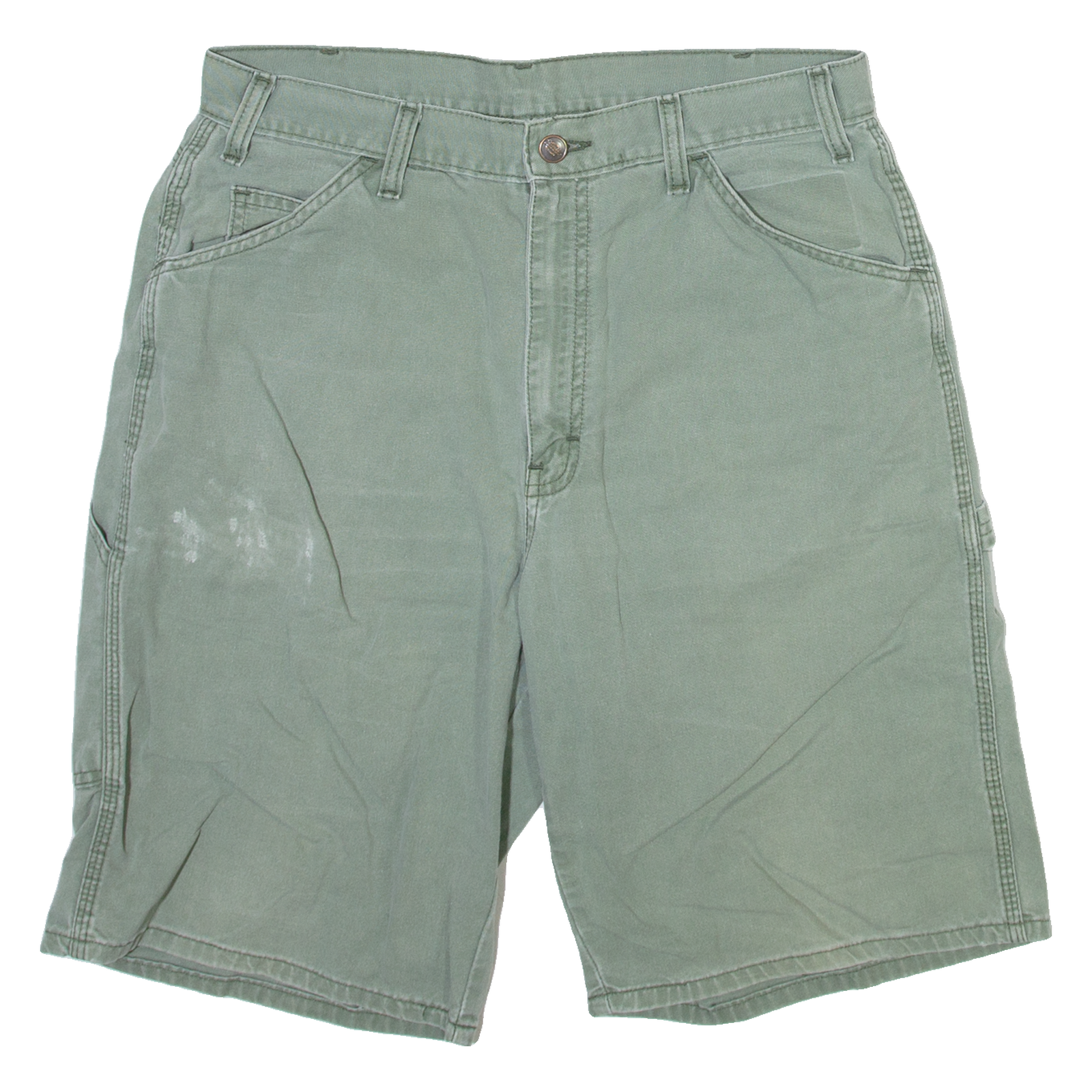 DICKIES Mens Workwear Shorts Green M W30 Refurbished - N/A refurbished available on Cerqular