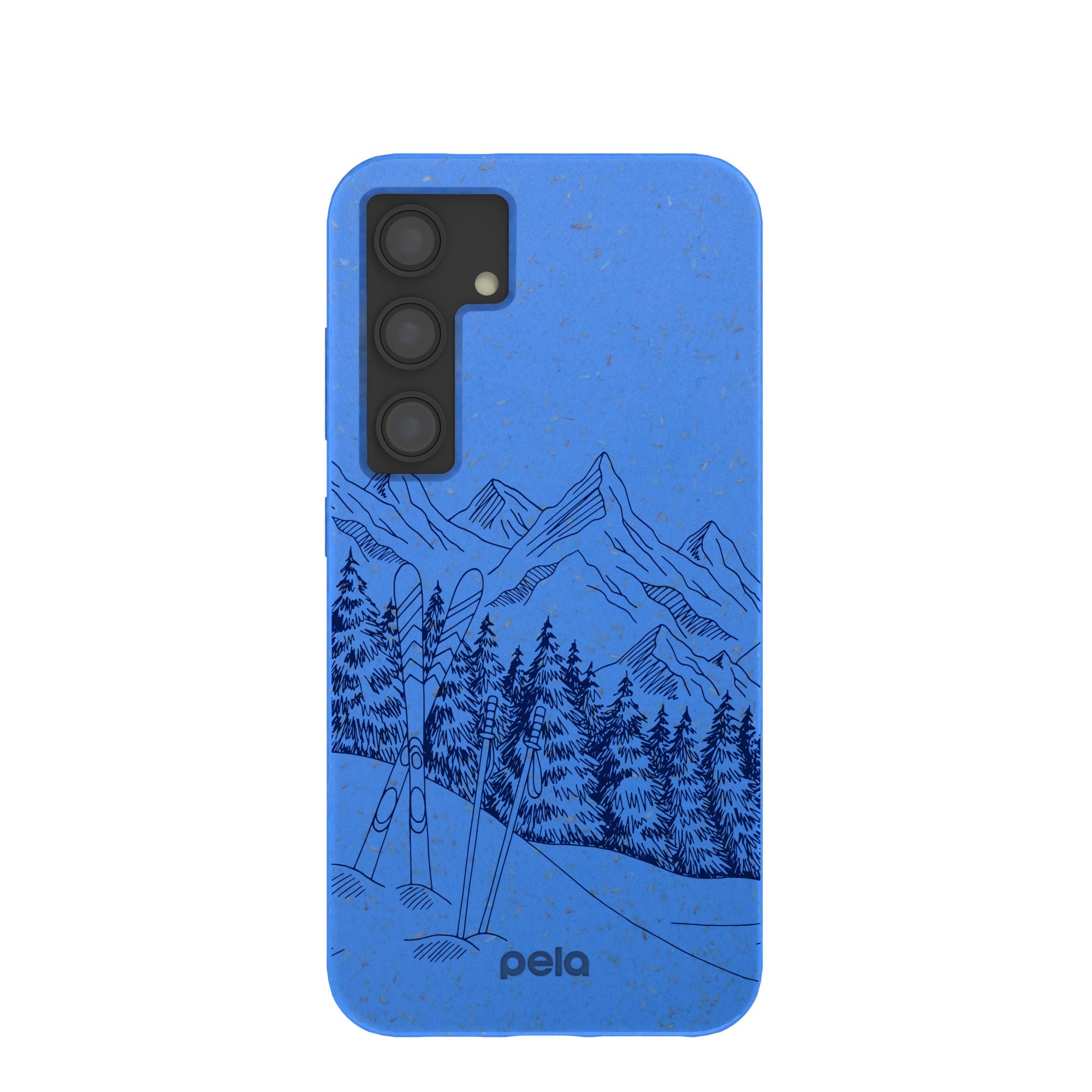 Electric Blue Backcountry Ski Samsung Galaxy S24 Case Refurbished - Pela Case refurbished available on Cerqular