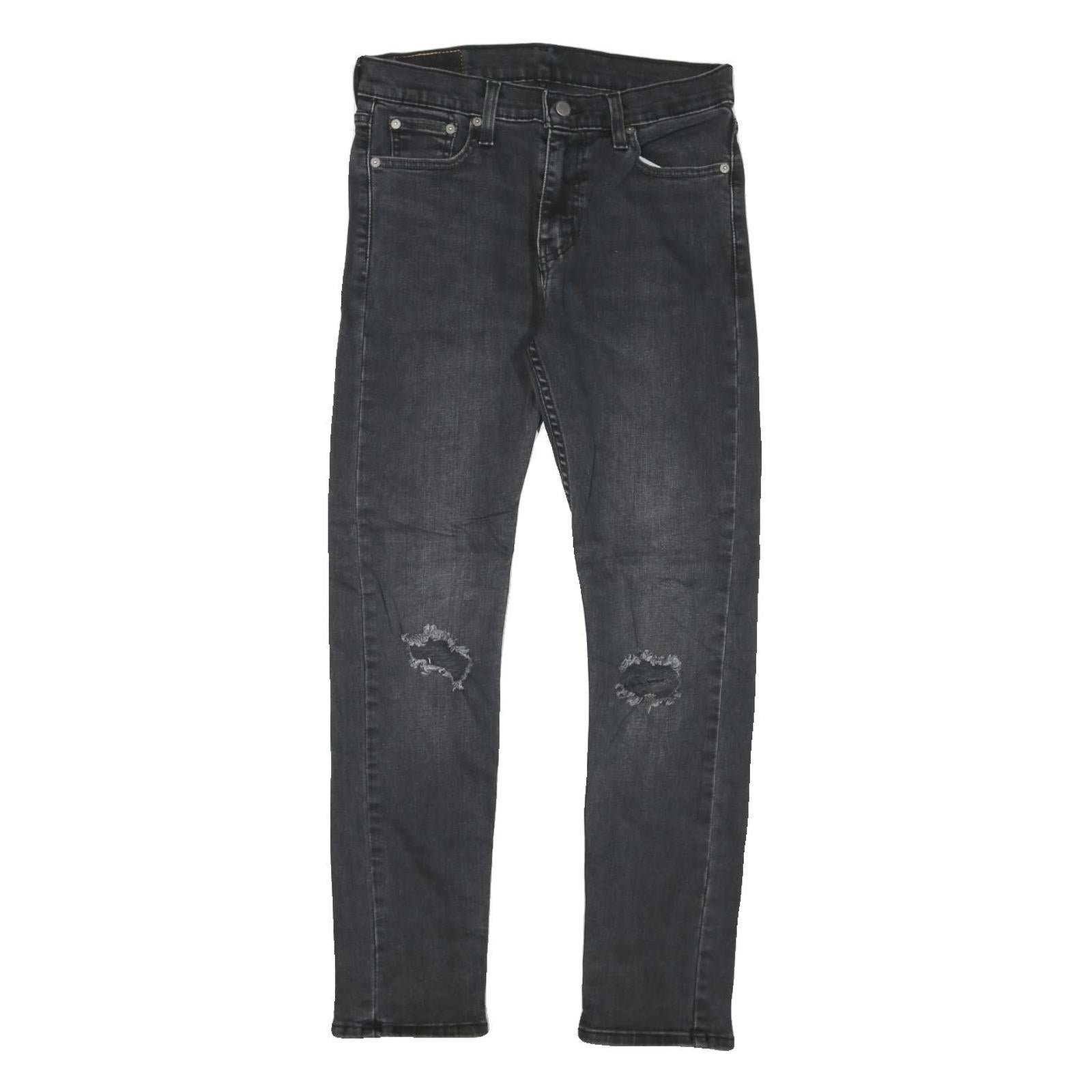 LEVI'S 510 Mens Jeans Black Slim Skinny Denim W28 L27 Distressed Stretch Refurbished - N/A refurbished available on Cerqular