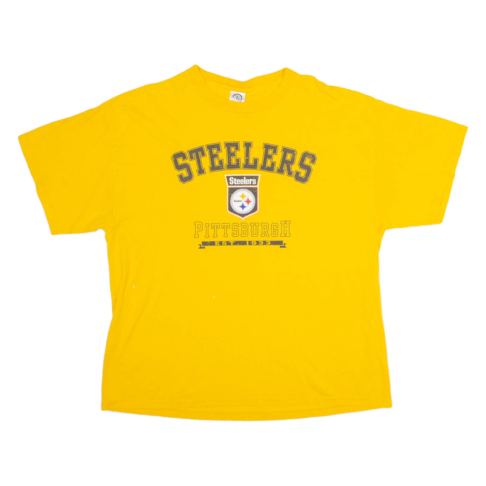 DELTA PRO WEIGHT Pittsburgh Steelers Mens T-Shirt Yellow USA Crew Neck XL Refurbished - N/A refurbished available on Cerqular