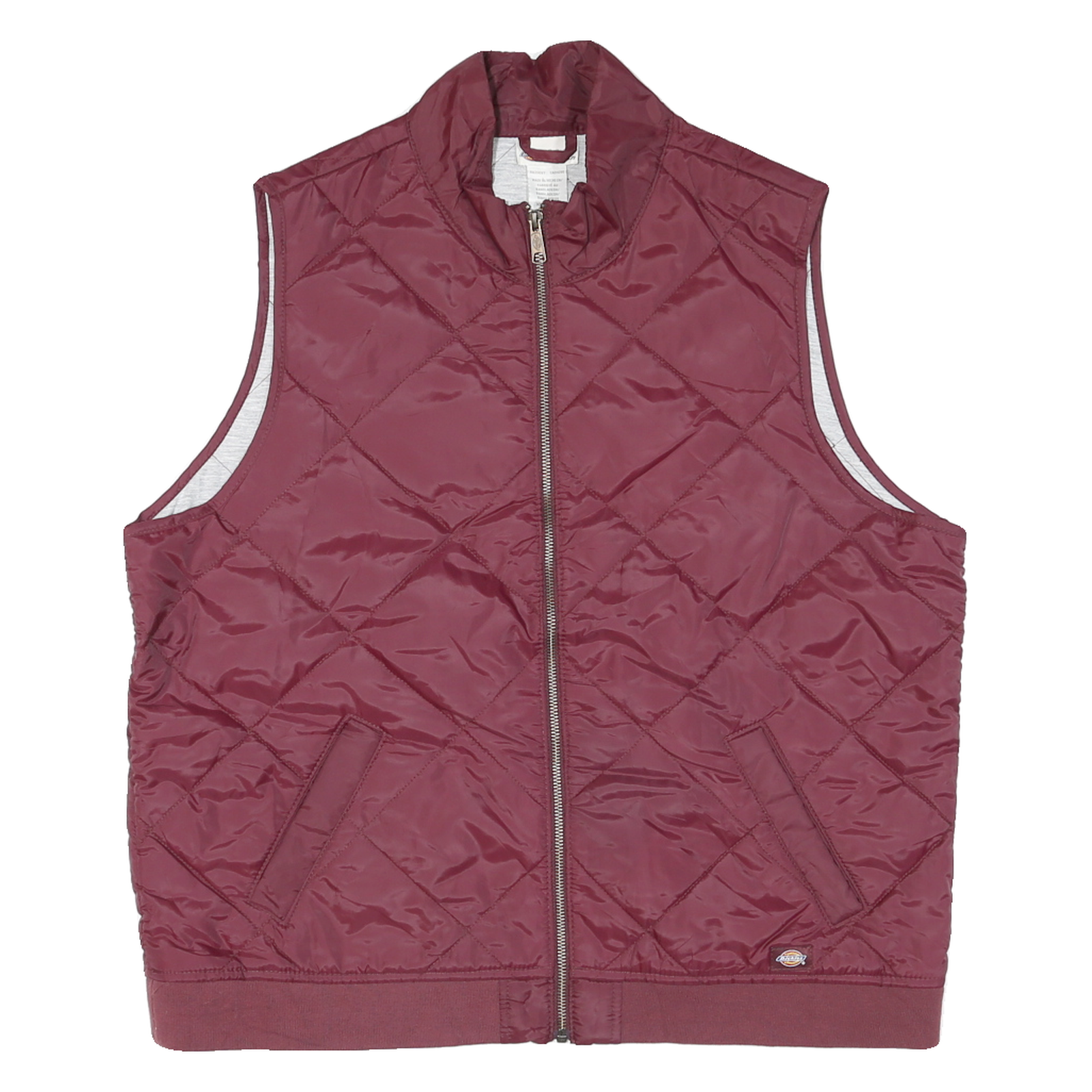 DICKIES Womens Maroon Quilted Jacket XL Polyester Blend Zip Pockets Casual Refurbished - N/A refurbished available on Cerqular