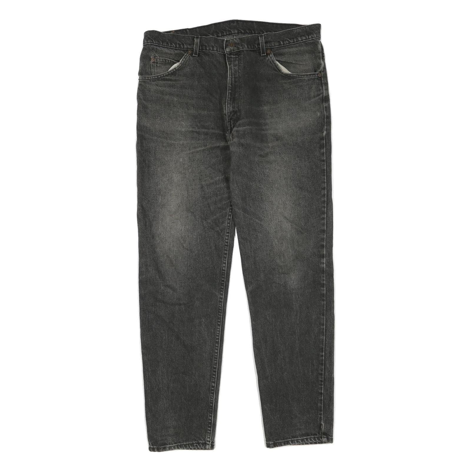 LEVI'S Mens Jeans Black Regular Straight Denim Medium W36 L32 Classic Zip Refurbished - N/A refurbished available on Cerqular