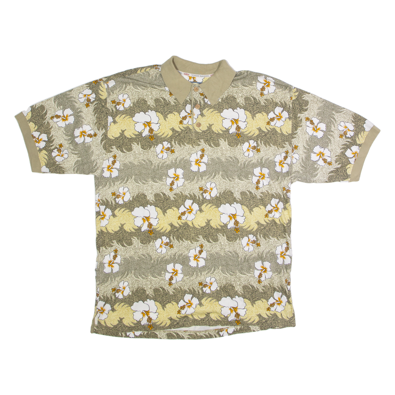TOMMY BAHAMA Mens Polo Shirt Green 90s Floral M Refurbished - N/A refurbished available on Cerqular