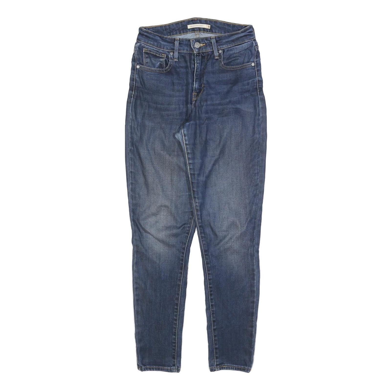 LEVI'S 721 Womens Jeans Blue Slim Skinny Denim Medium Wash W26 L28 Stretch Zip Refurbished - N/A refurbished available on Cerqular