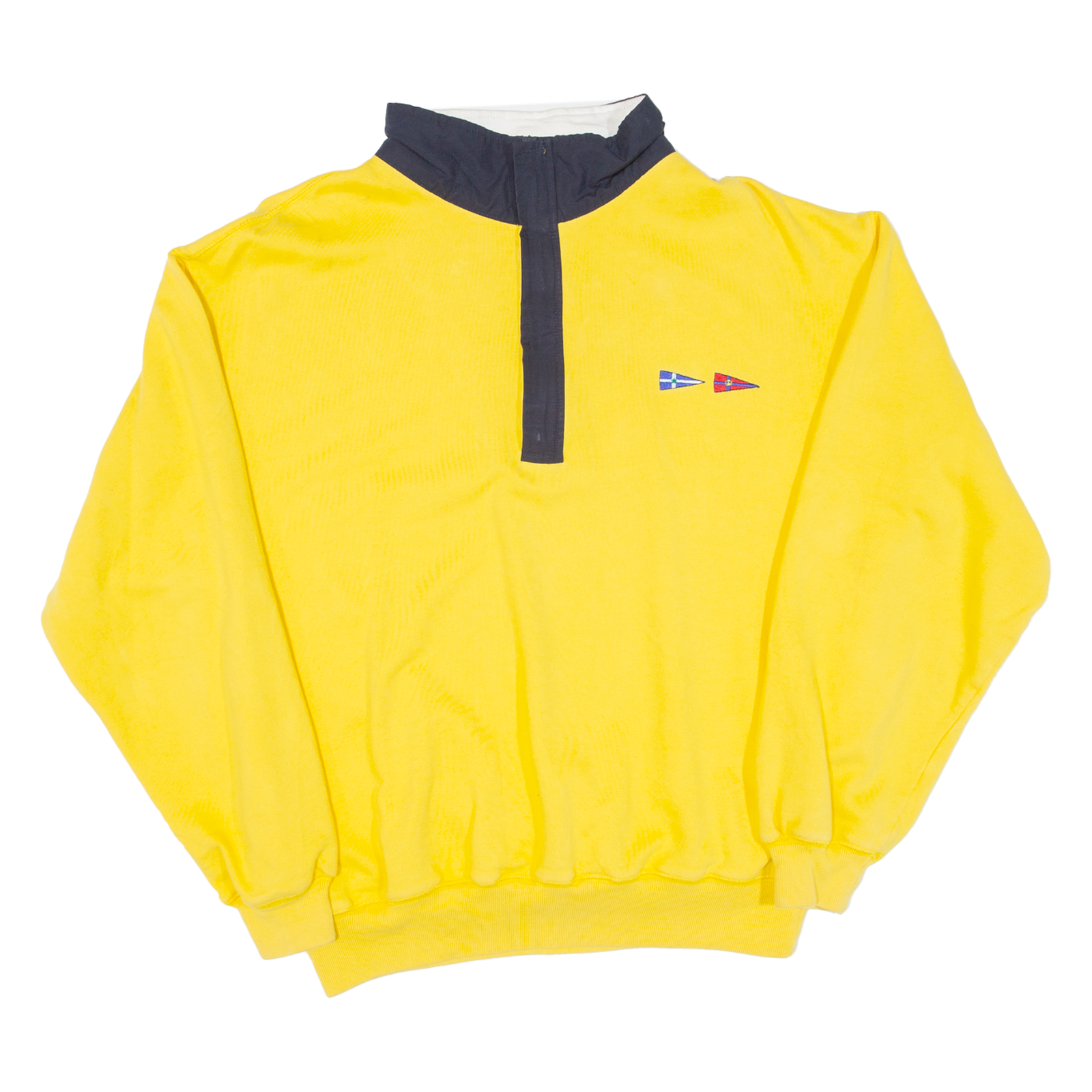 NAUTICA Mens Sweatshirt Yellow 1/4 Zip L Refurbished - N/A refurbished available on Cerqular