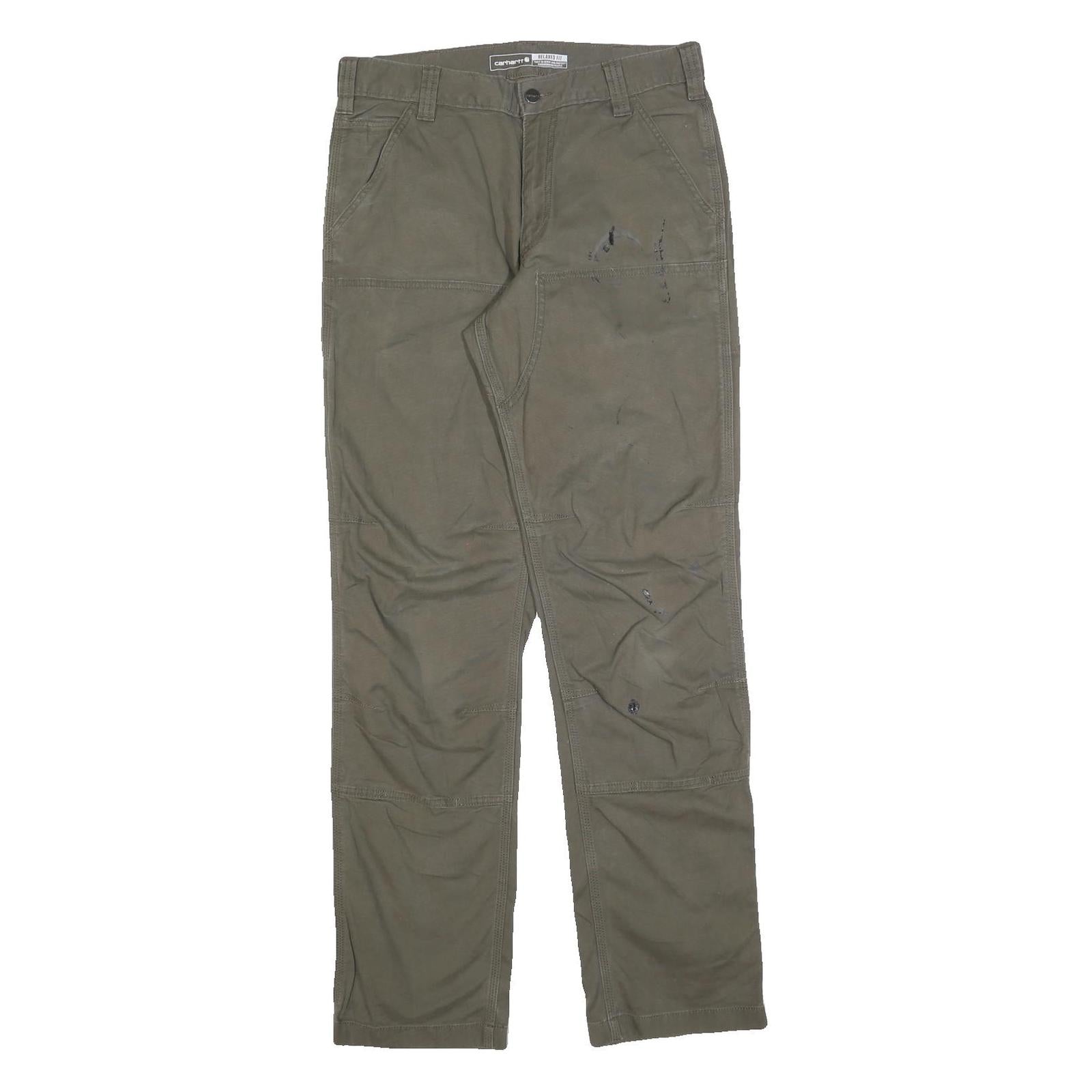 CARHARTT Mens Cotton Blend Relaxed Straight Fit Trousers W32 L34 Workwear Refurbished - N/A refurbished available on Cerqular