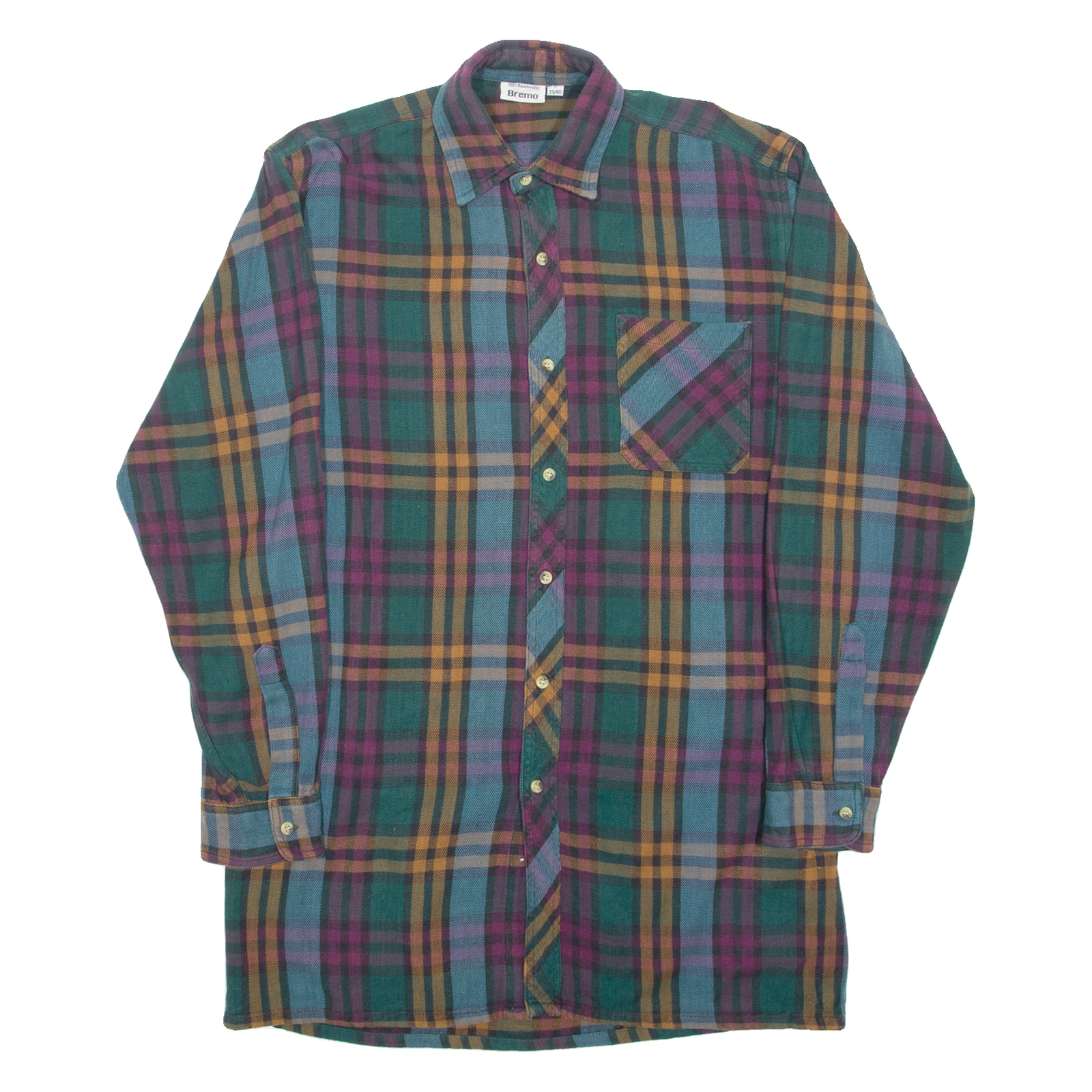 Buy BREMO Mens Flannel Shirt Green Check Long Sleeve M Refurbished - $10.91 BREMO Mens Flannel Shirt Green Check Long Sleeve M Refurbished - N/A refurbished available on Cerqular