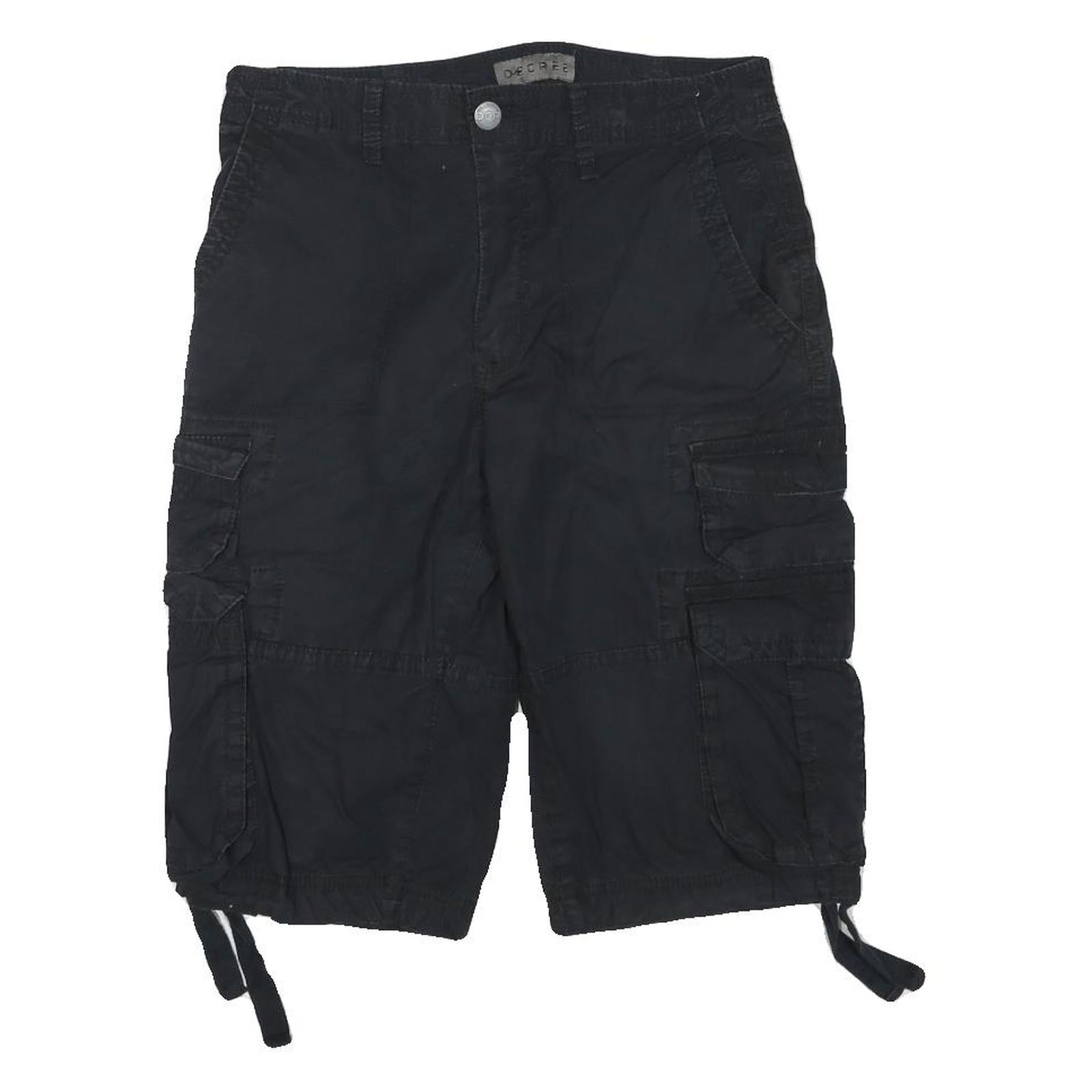 DECREE Womens Black Cargo Cotton Blend Shorts M W30 Utility Casual Summer Refurbished - N/A refurbished available on Cerqular
